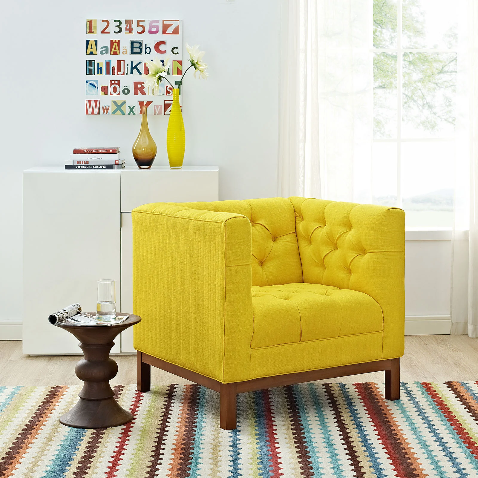 Paramour Fabric Armchair Sunny - Image 5