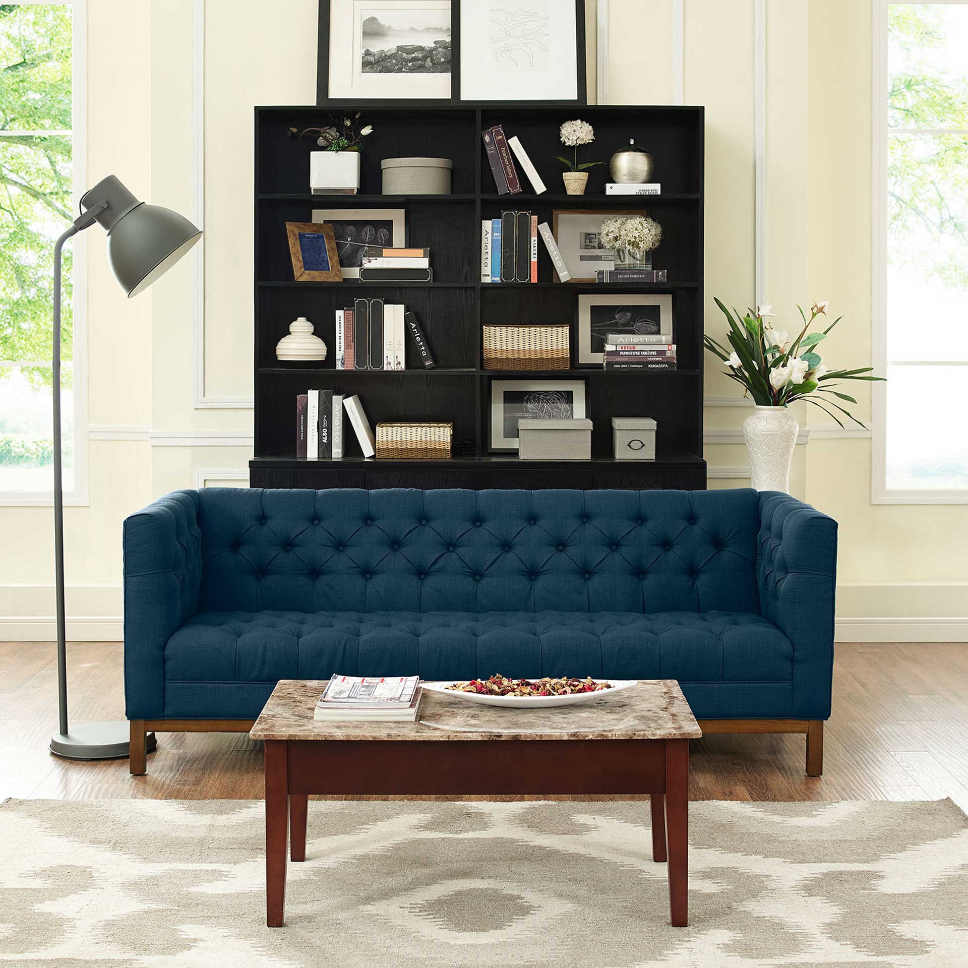 Paramour Fabric Sofa Azure - Image 4