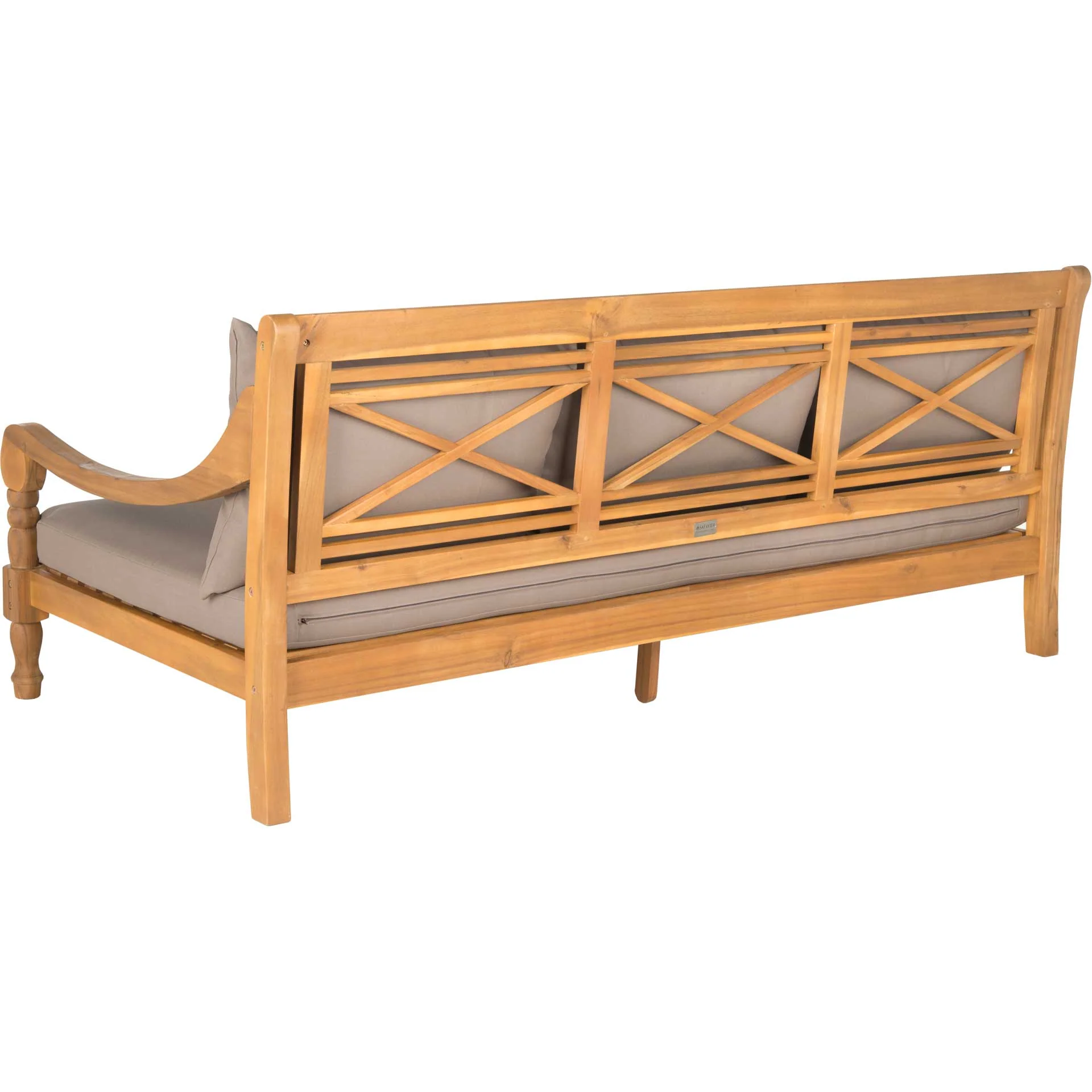 Pardia Day Bed Teak Brown/Taupe - Image 3