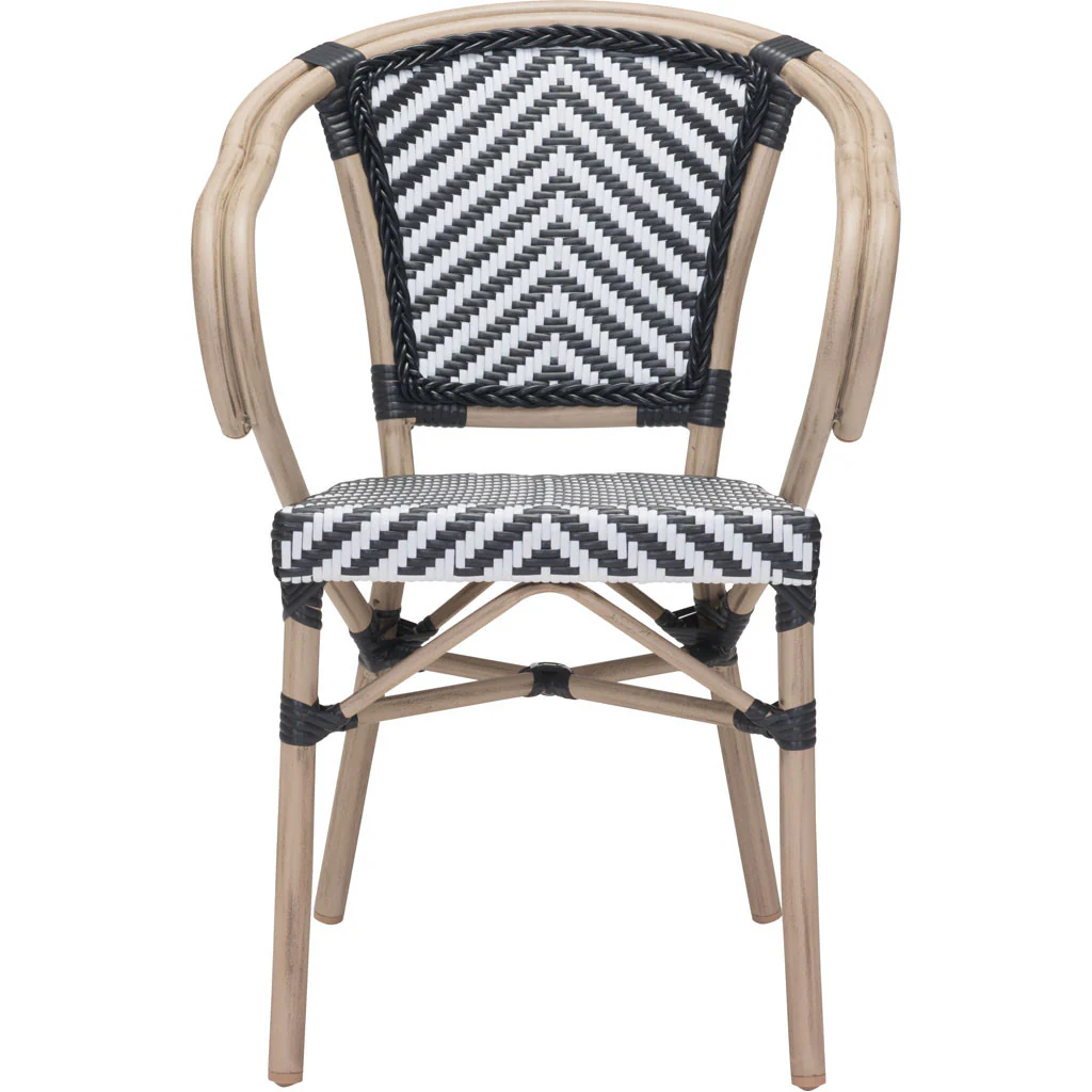 Parisian Dining Arm Chair Black & White (Set of 2) - Image 3