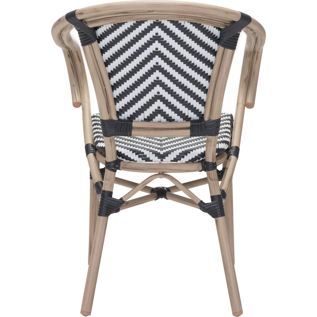 Parisian Dining Arm Chair Black & White (Set of 2) - Image 4
