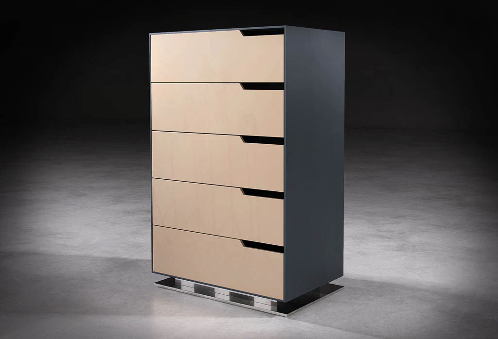 Park Tall Dresser Asphalt/Frappe Matte - Image 2