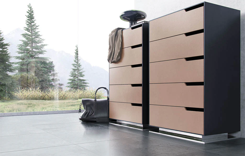 Park Tall Dresser Asphalt/Frappe Matte - Image 3