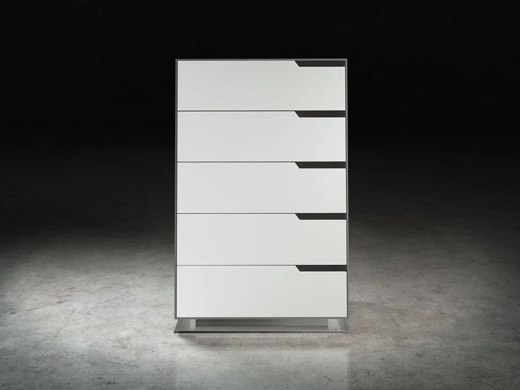 Park Tall Dresser Steeple Gray/White Matte - Image 3