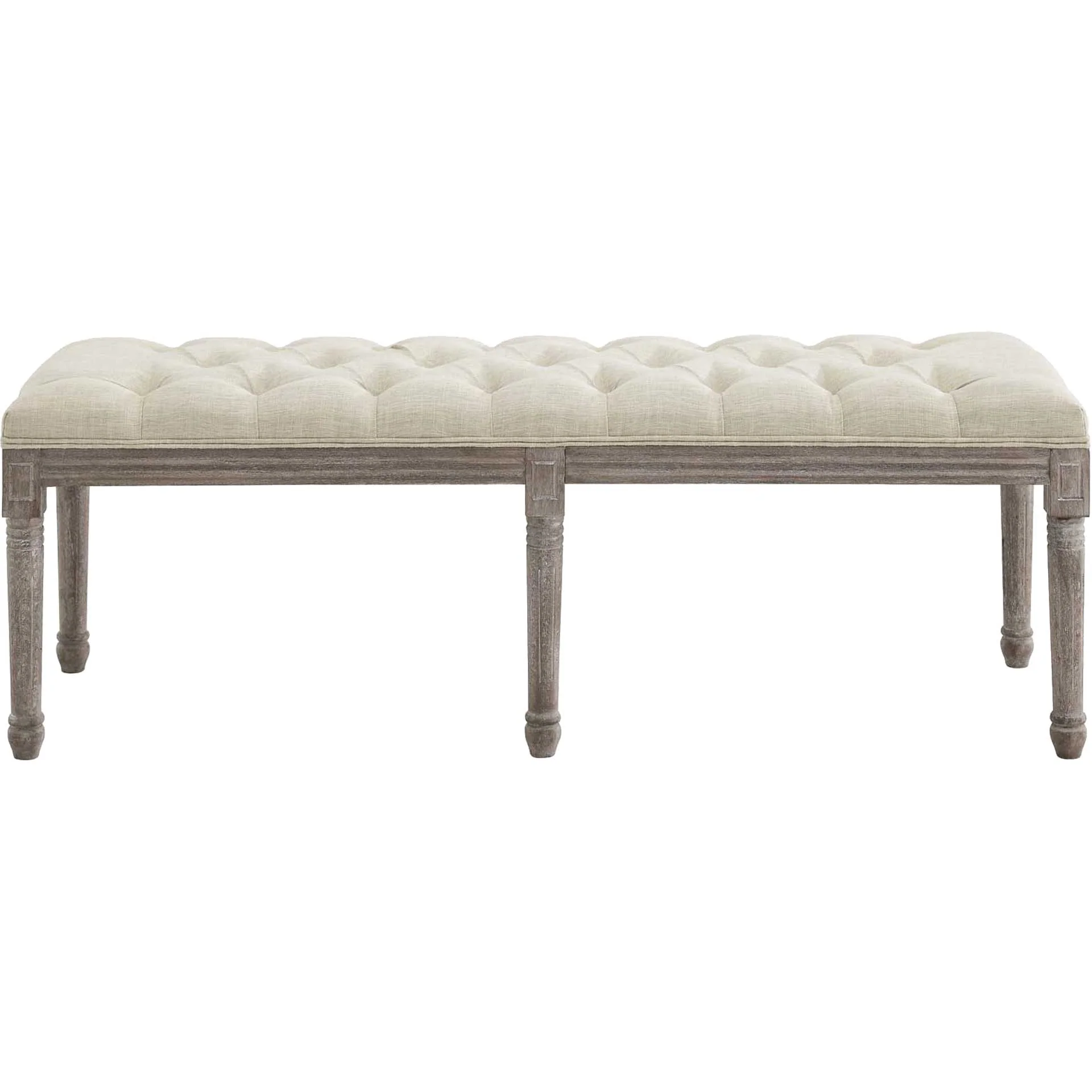 Park Upholstered Fabric Bench Beige - Image 2