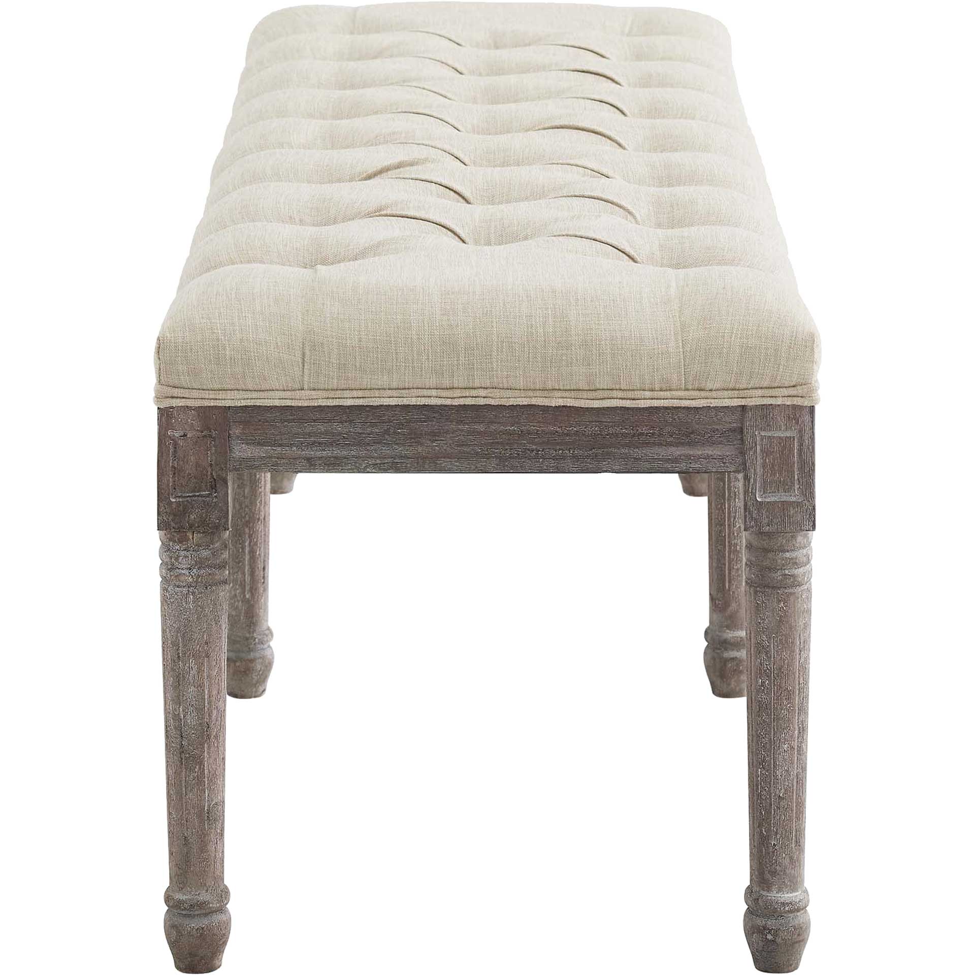 Park Upholstered Fabric Bench Beige - Image 3