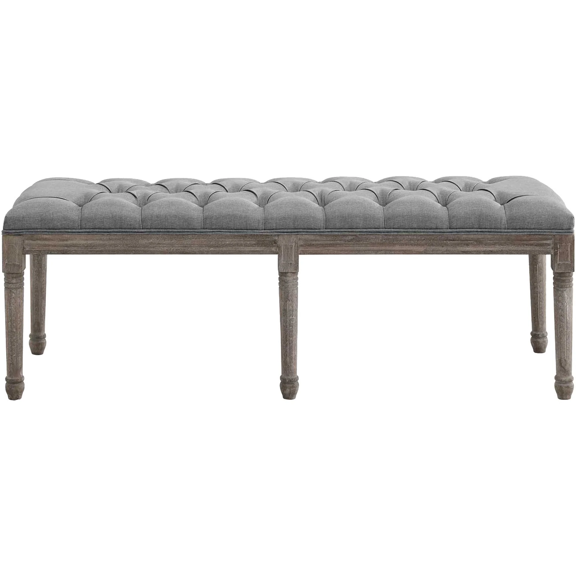 Park Upholstered Fabric Bench Light Gray - Image 2