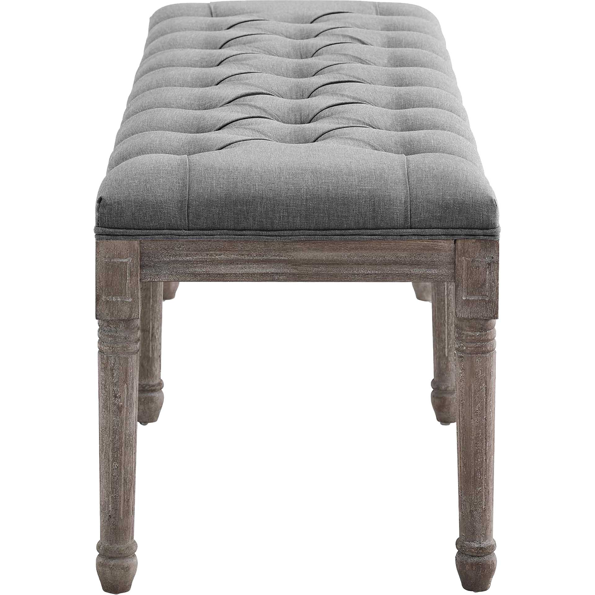 Park Upholstered Fabric Bench Light Gray - Image 3