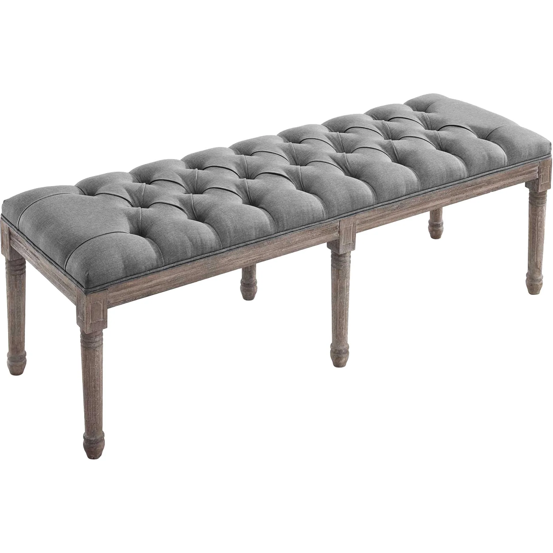 Park Upholstered Fabric Bench Light Gray - Image 4