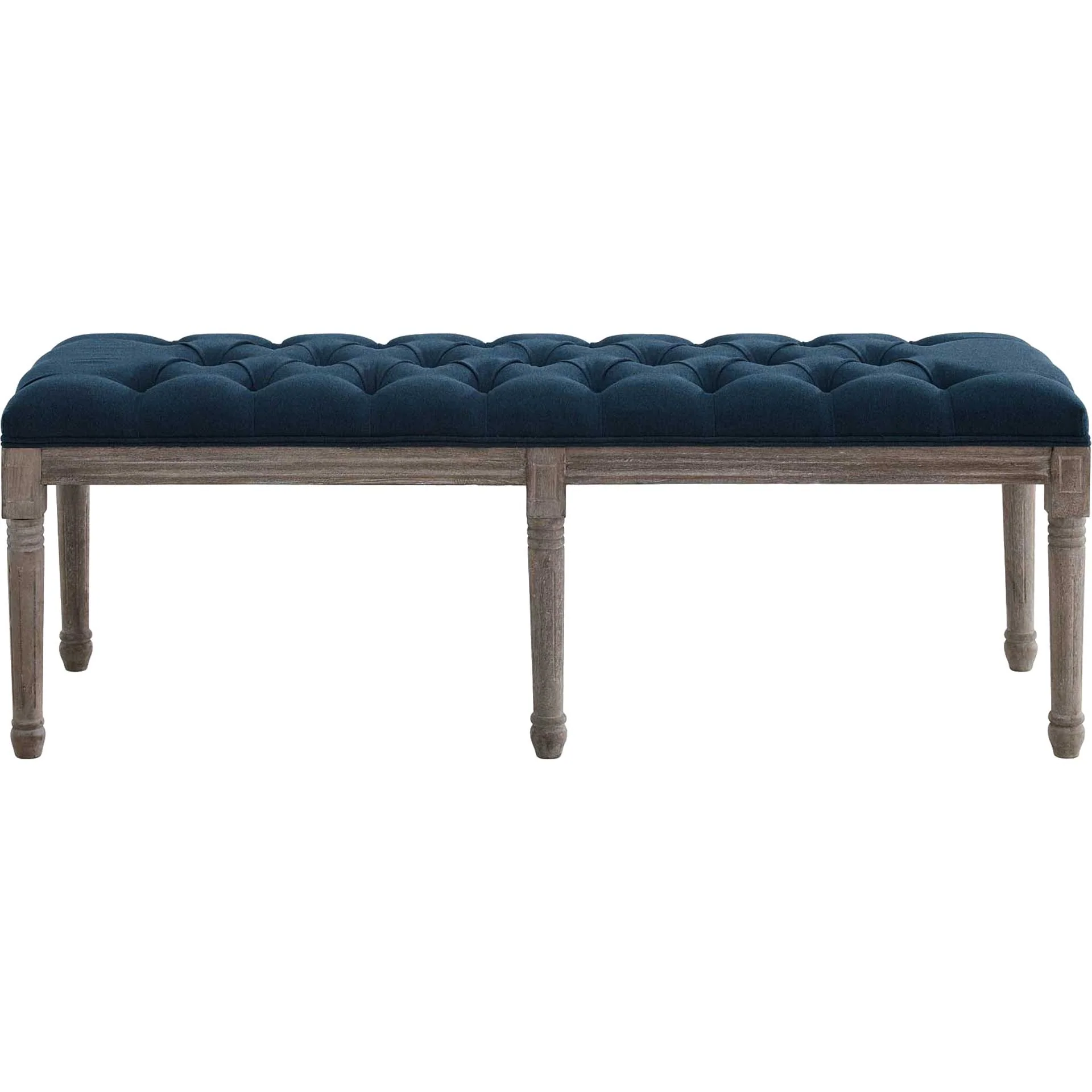 Park Upholstered Fabric Bench Navy - Image 2