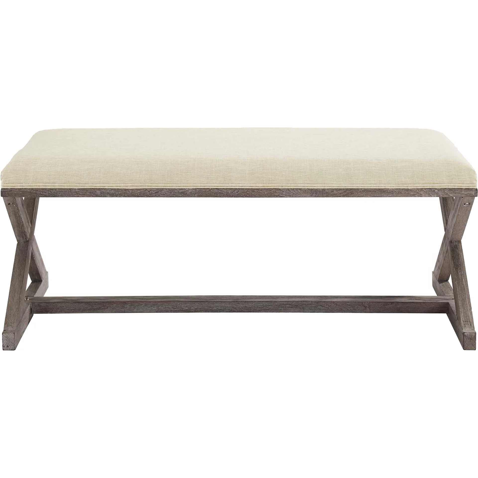 Park X-Brace Fabric Bench Beige - Image 2