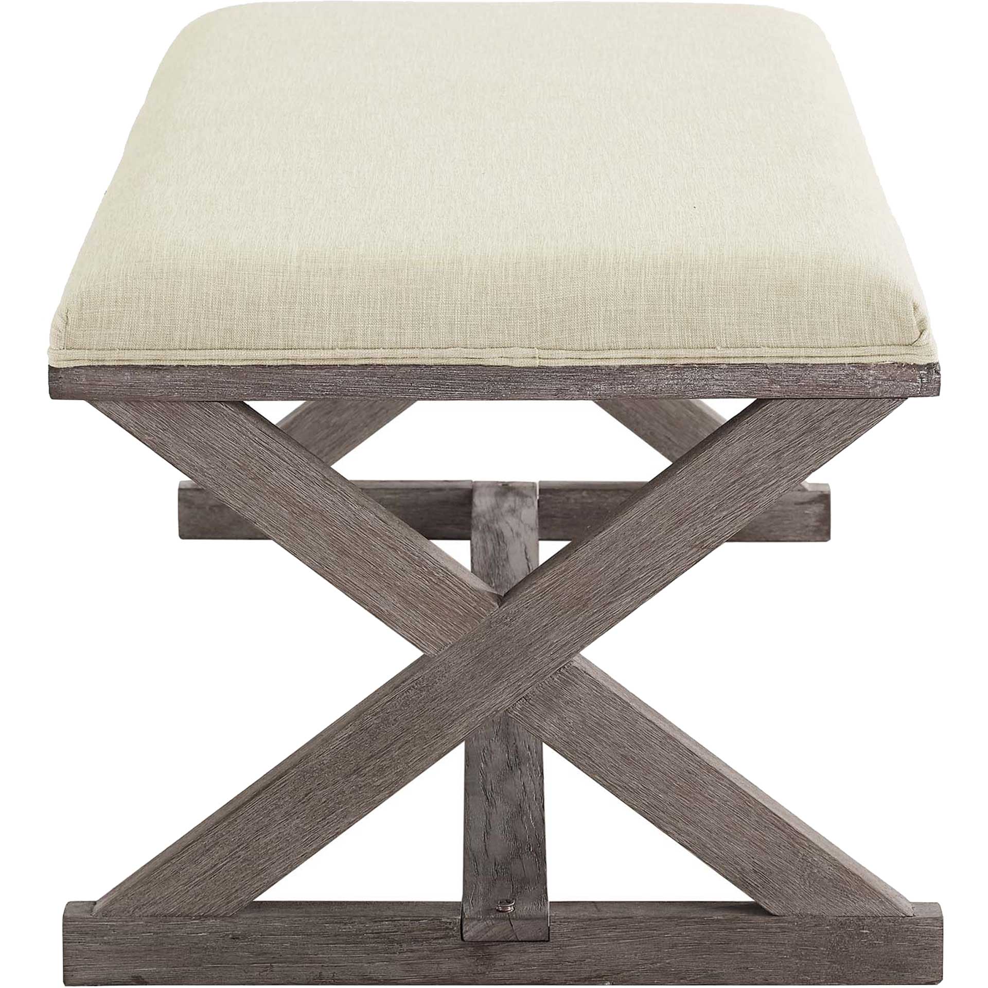 Park X-Brace Fabric Bench Beige - Image 3