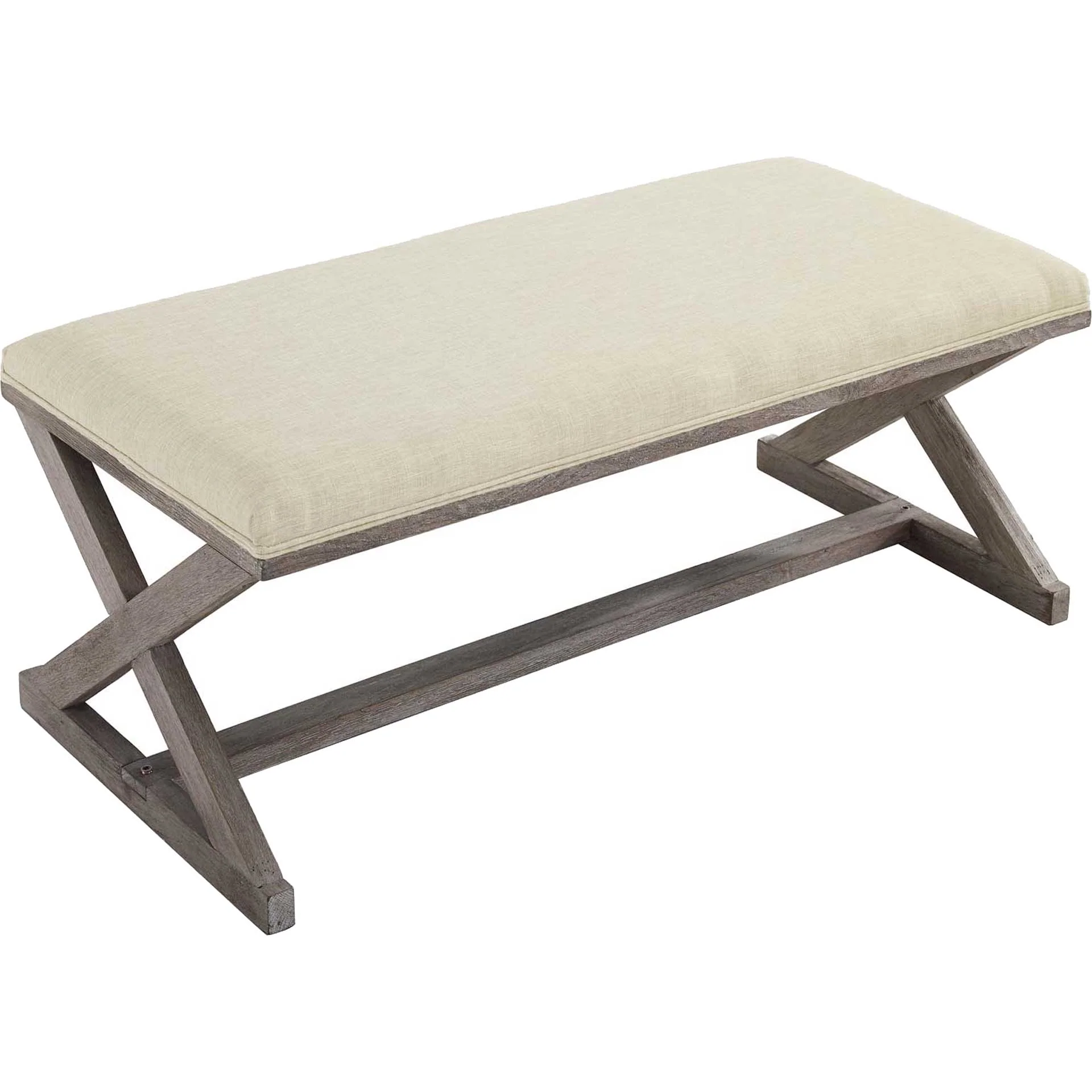 Park X-Brace Fabric Bench Beige - Image 4