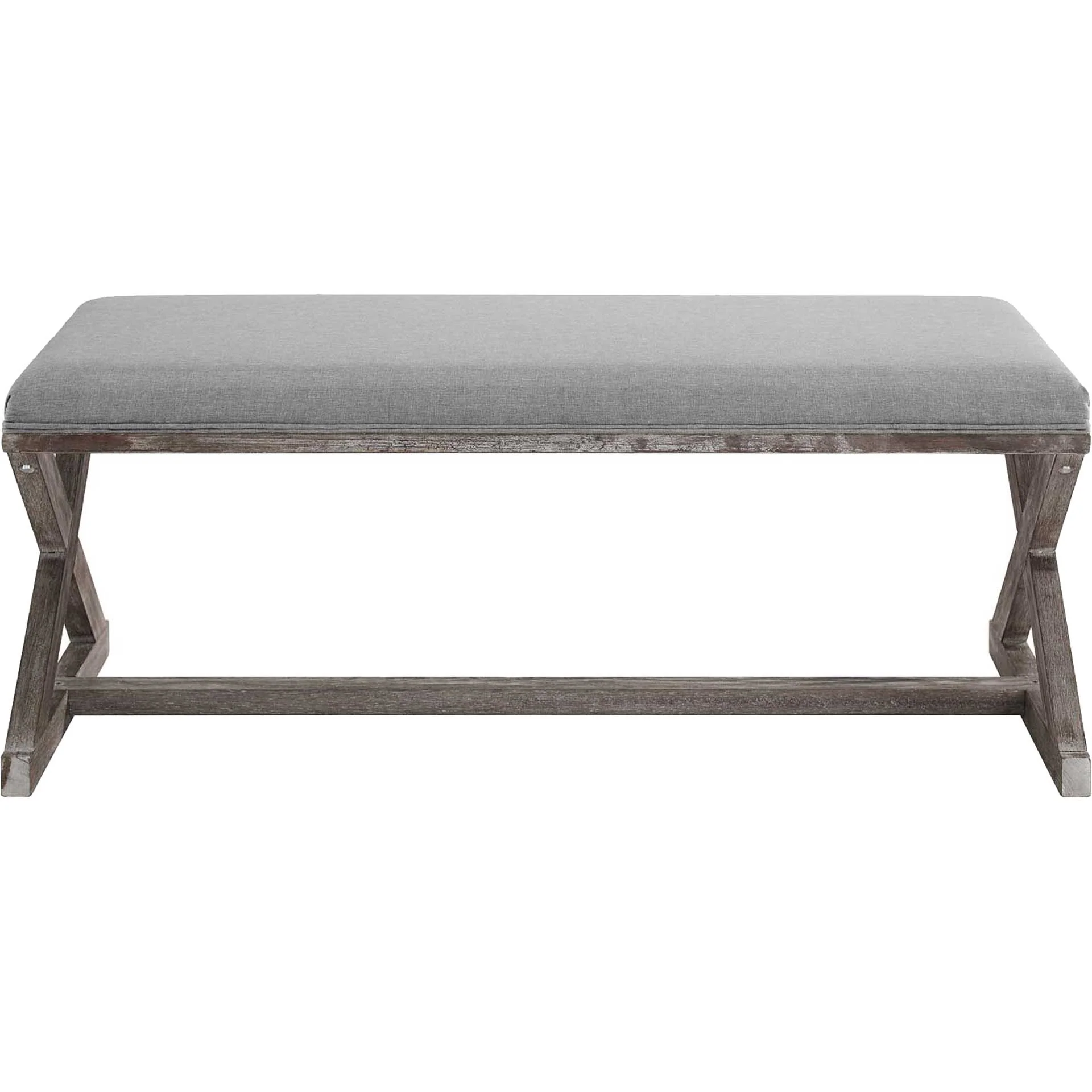 Park X-Brace Fabric Bench Light Gray - Image 2
