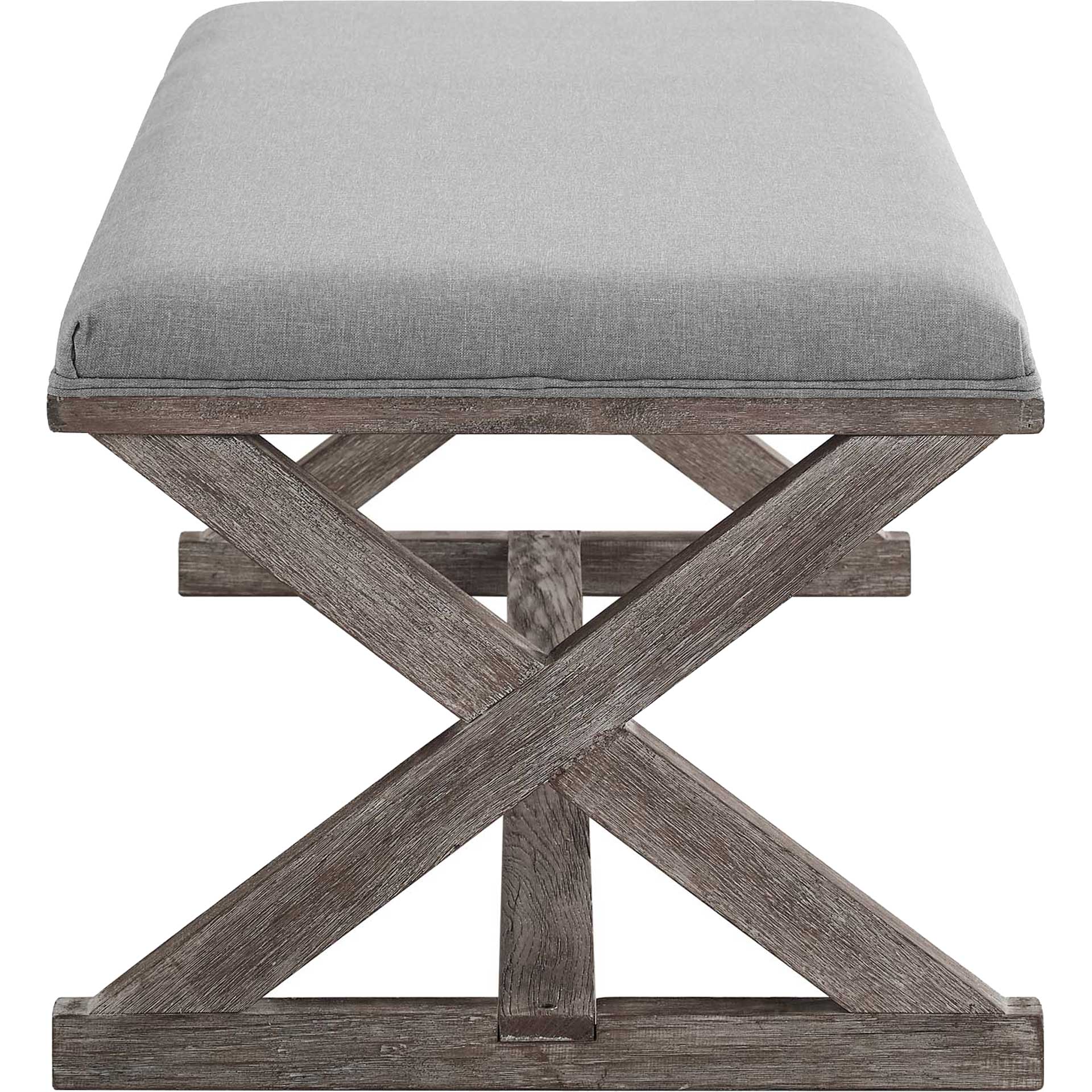 Park X-Brace Fabric Bench Light Gray - Image 3
