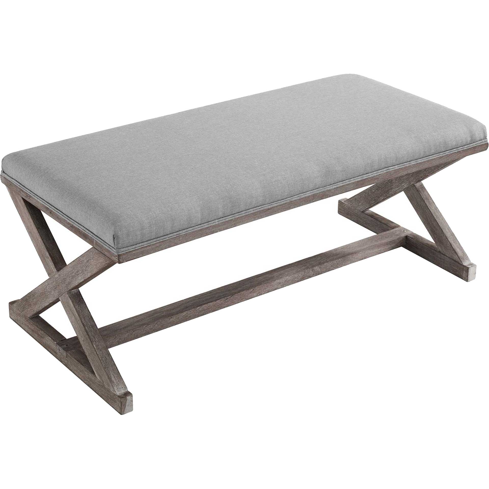 Park X-Brace Fabric Bench Light Gray - Image 4