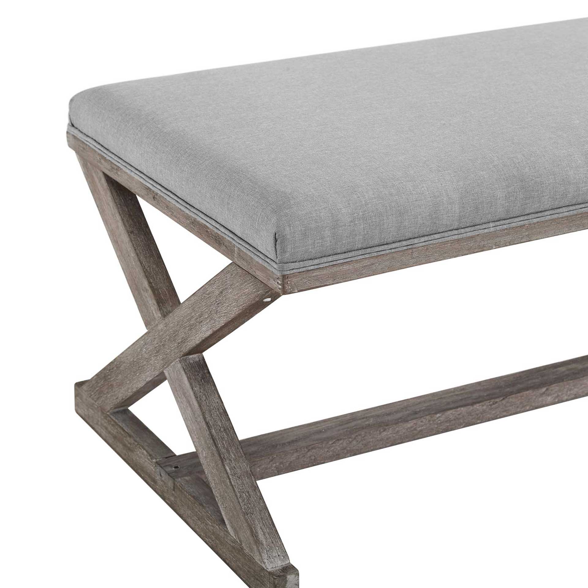 Park X-Brace Fabric Bench Light Gray - Image 5