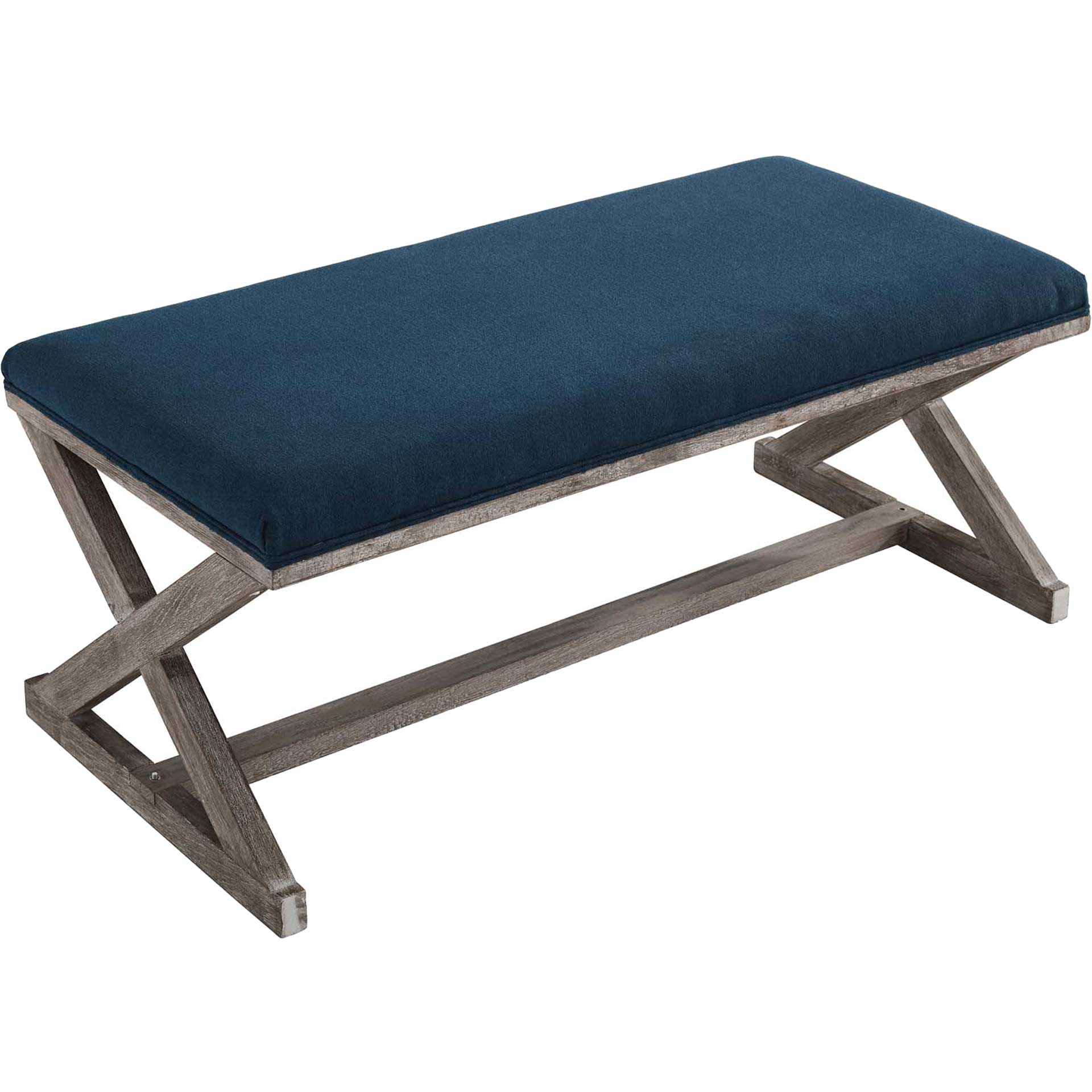 Park X-Brace Fabric Bench Navy - Image 4
