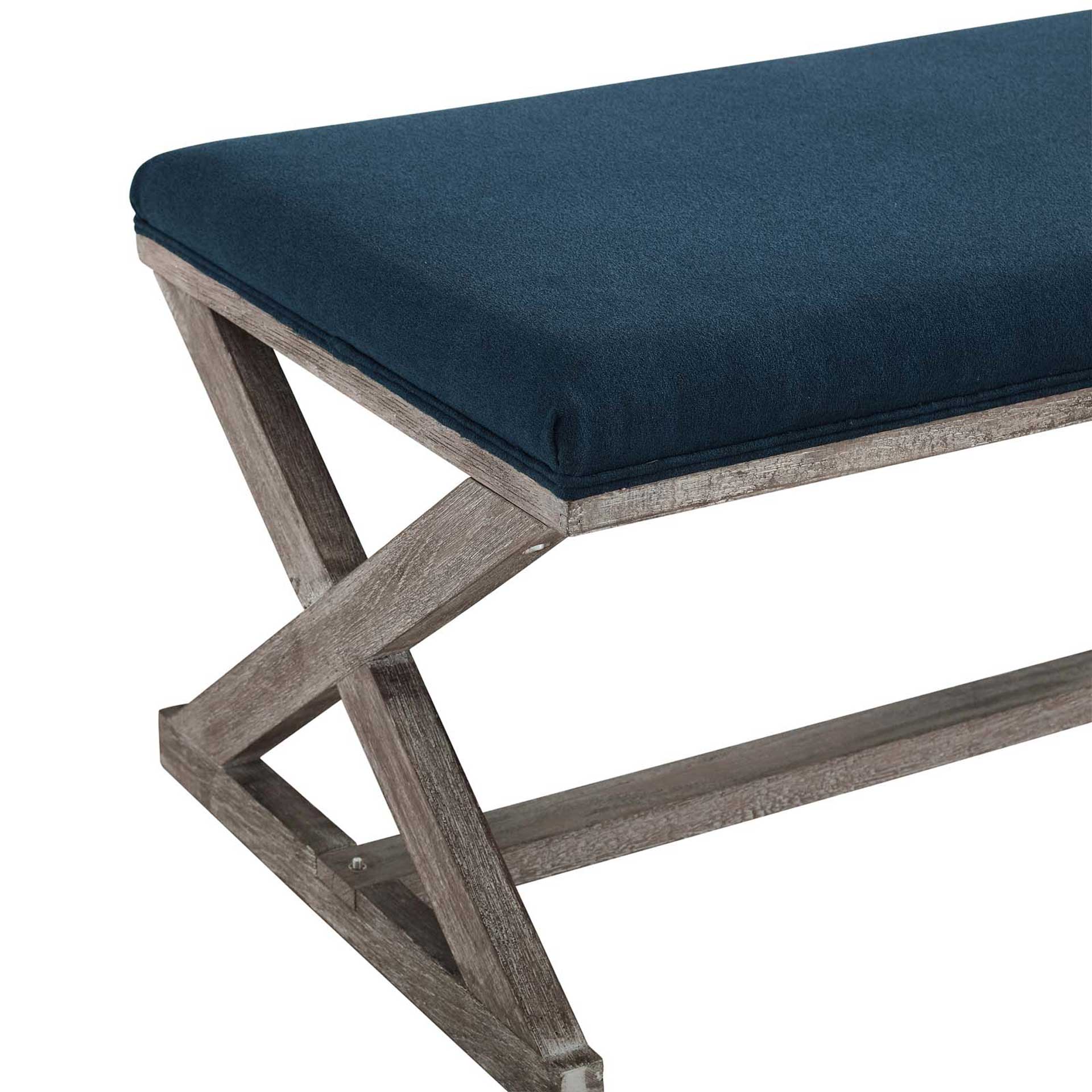 Park X-Brace Fabric Bench Navy - Image 5