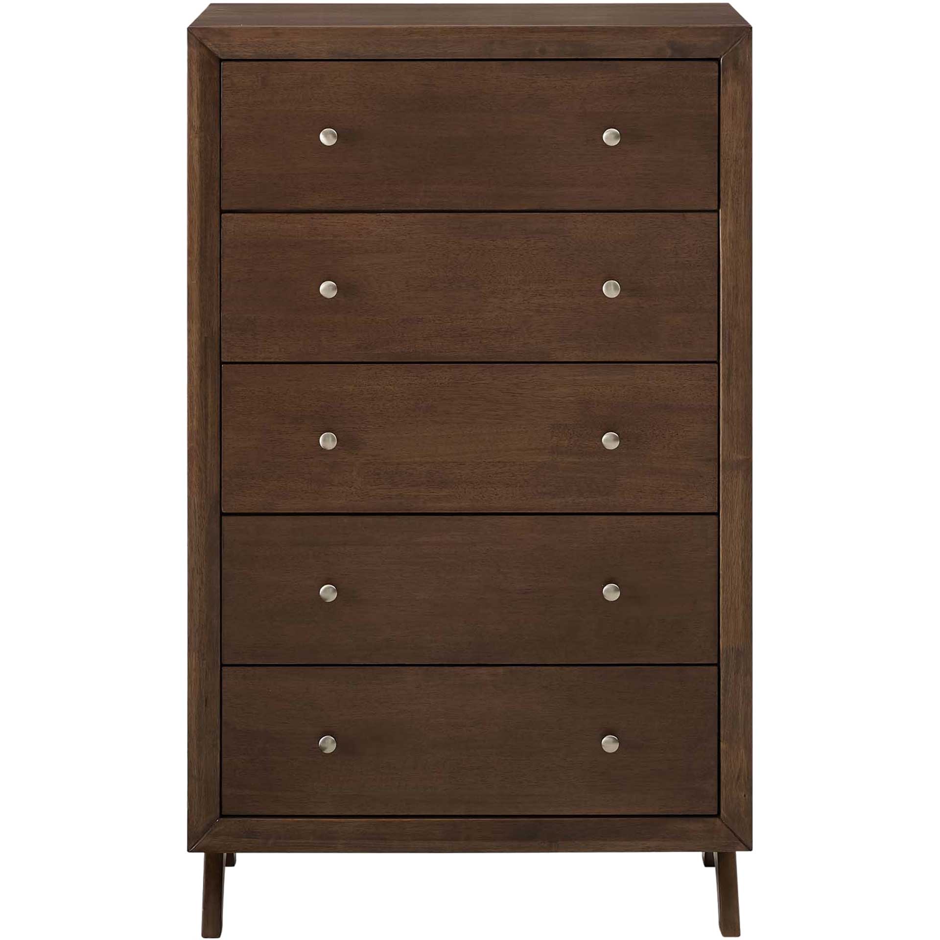 Parker Five-Drawer Chest Walnut - Image 2