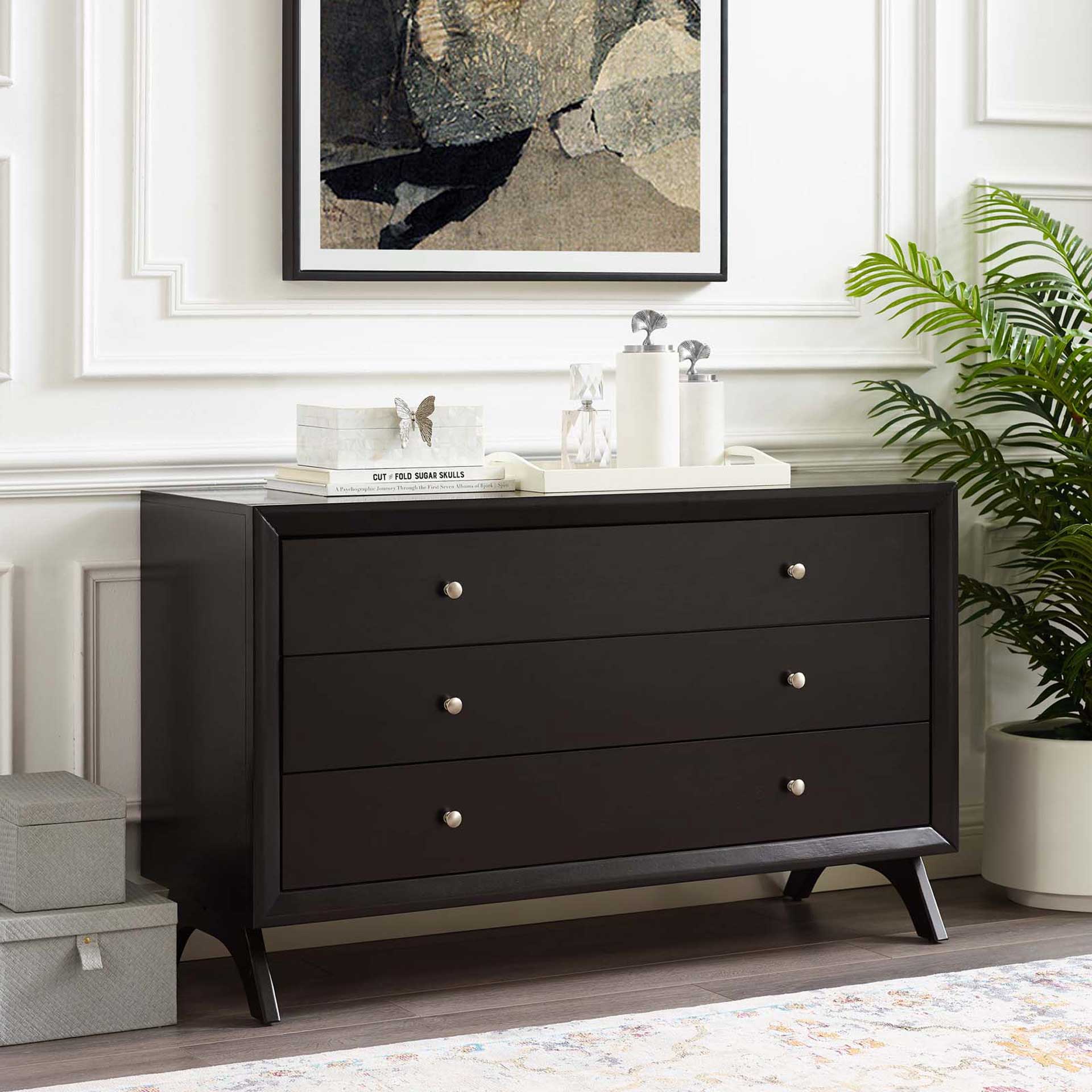 Parker Three-Drawer Dresser Cappuccino - Image 5