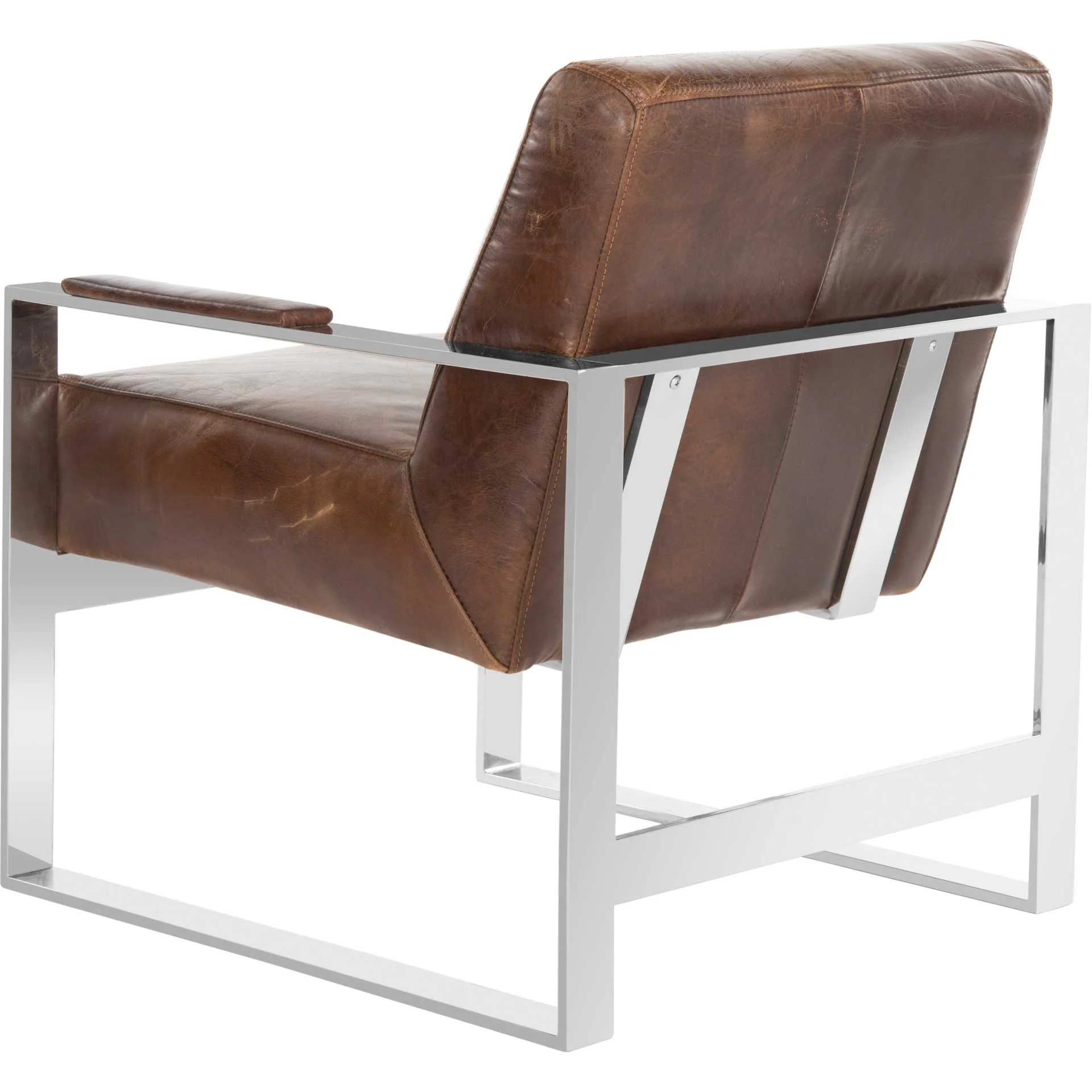 Parlon Occassional Leather Chair Vintage Cigar Brown - Image 5