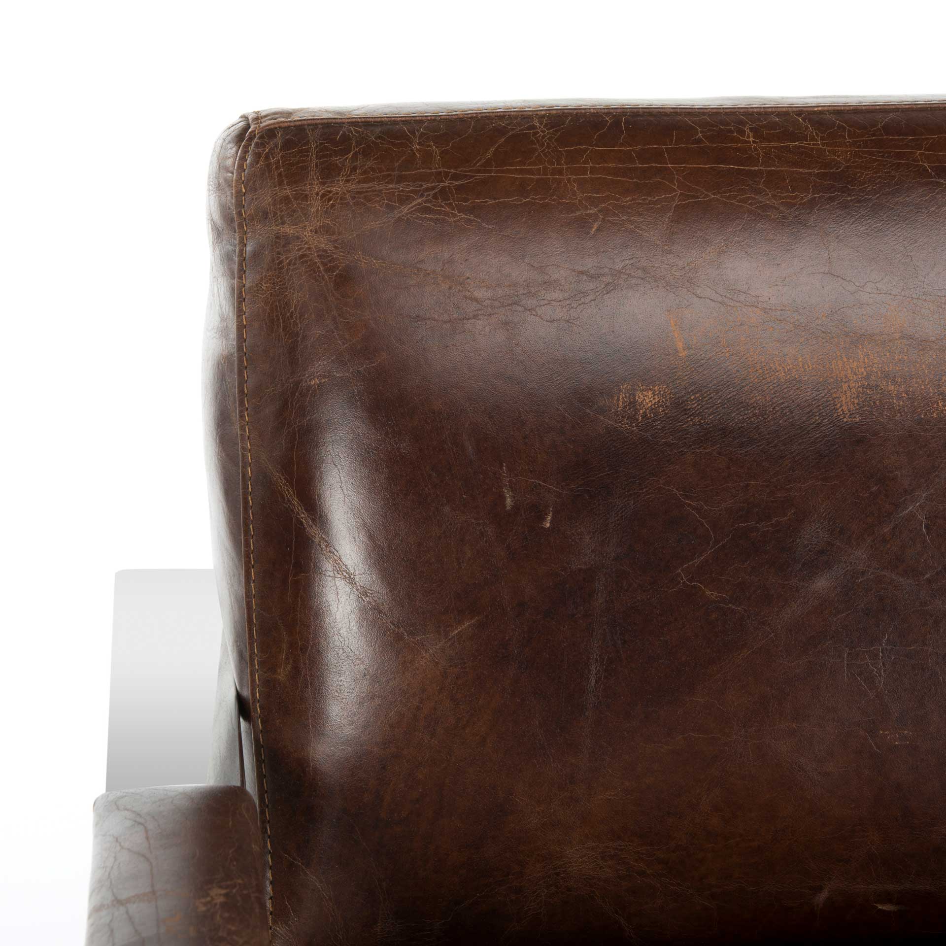 Parlon Occassional Leather Chair Vintage Cigar Brown - Image 7