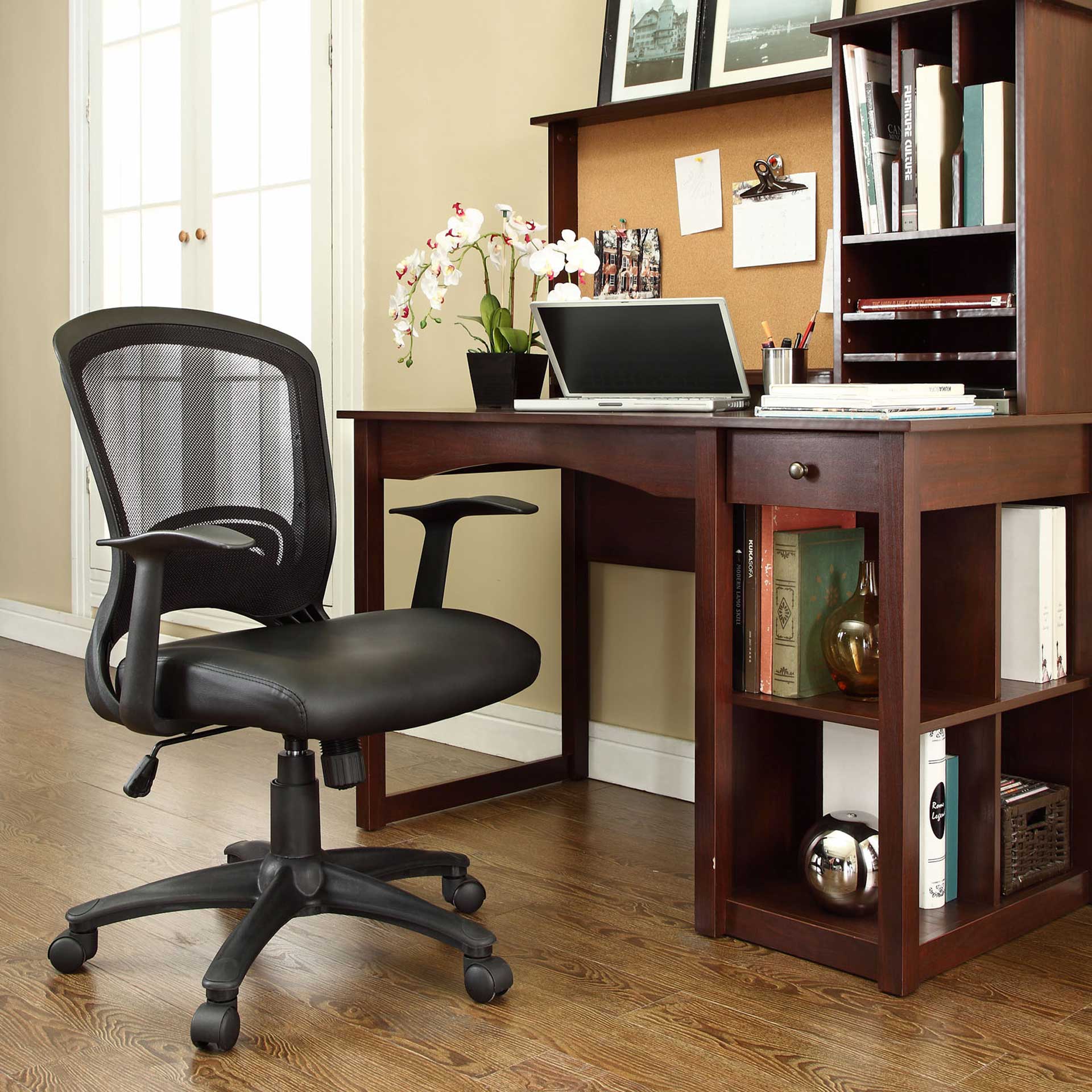 Partridge Vinyl Office Chair Black - Image 4
