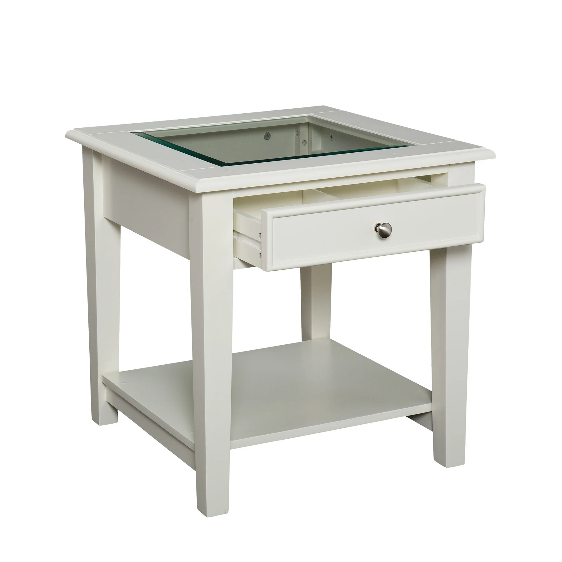 Pastoral End Table Off-White - Image 4
