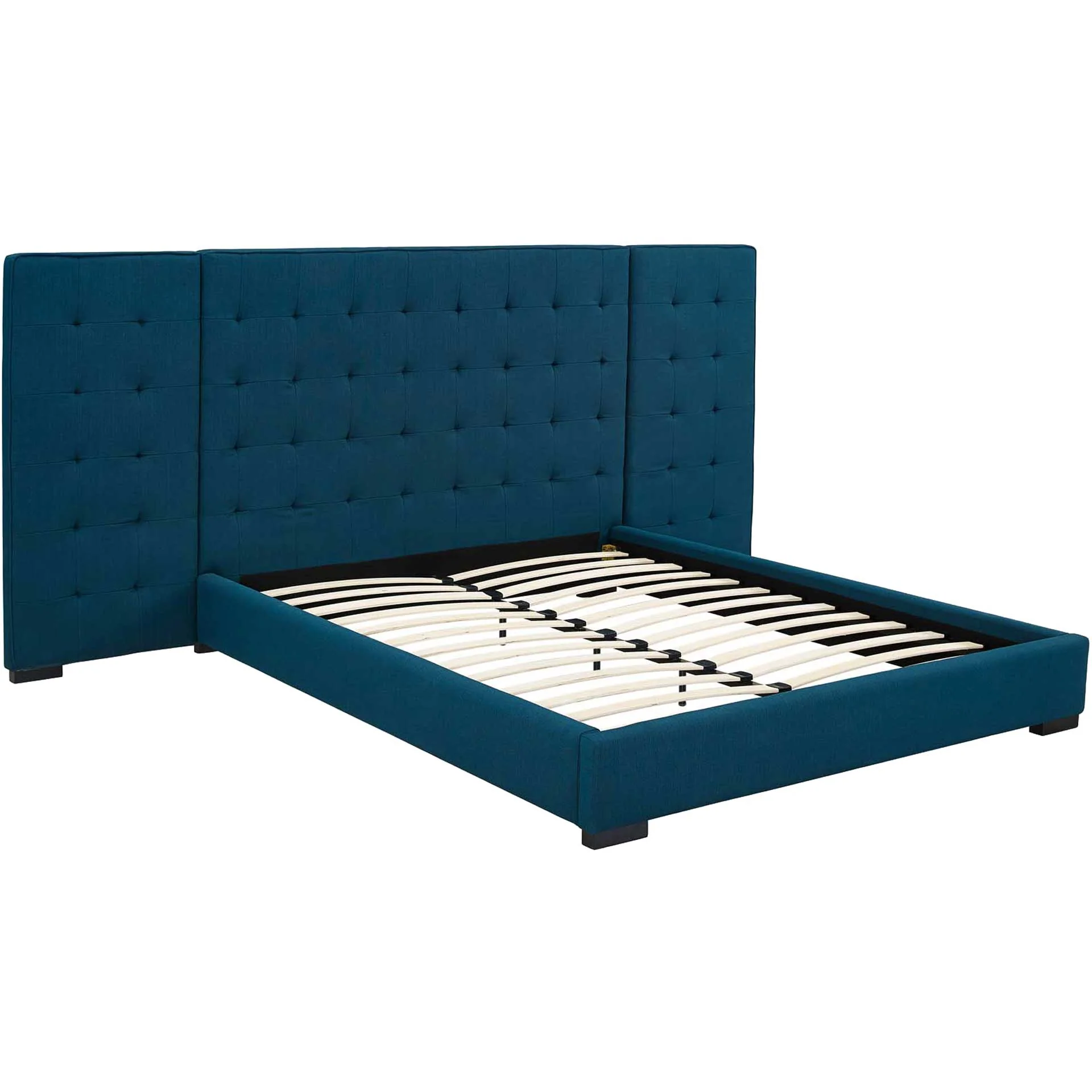 Patrick Upholstered Fabric Platform Bed Azure - Image 4