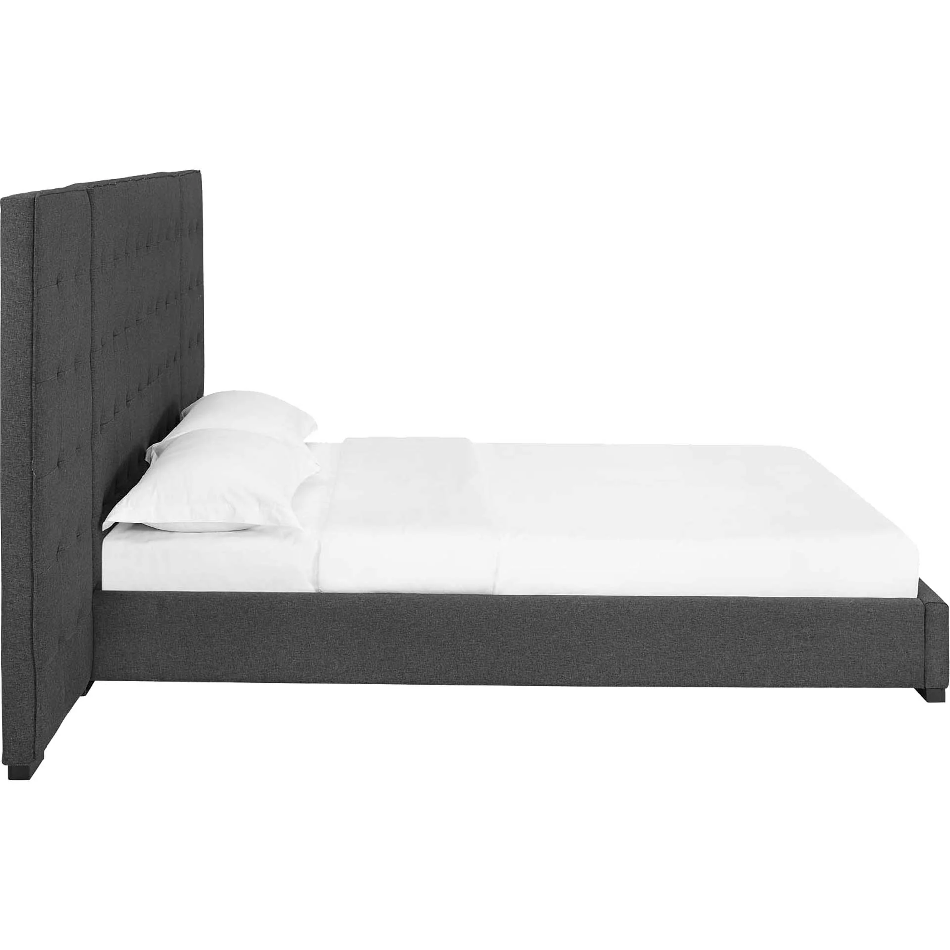 Patrick Upholstered Fabric Platform Bed Gray - Image 3