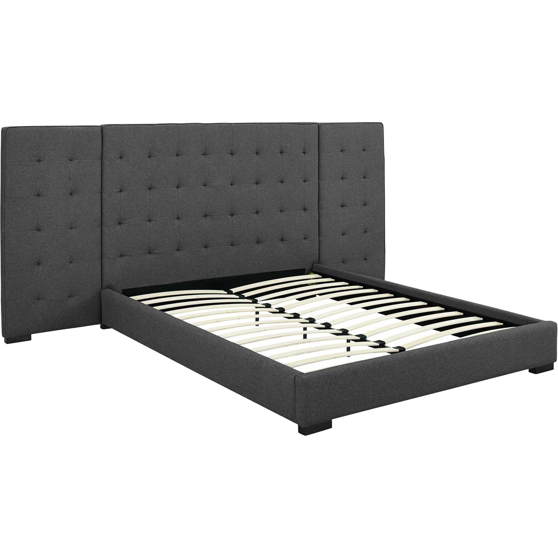 Patrick Upholstered Fabric Platform Bed Gray - Image 4