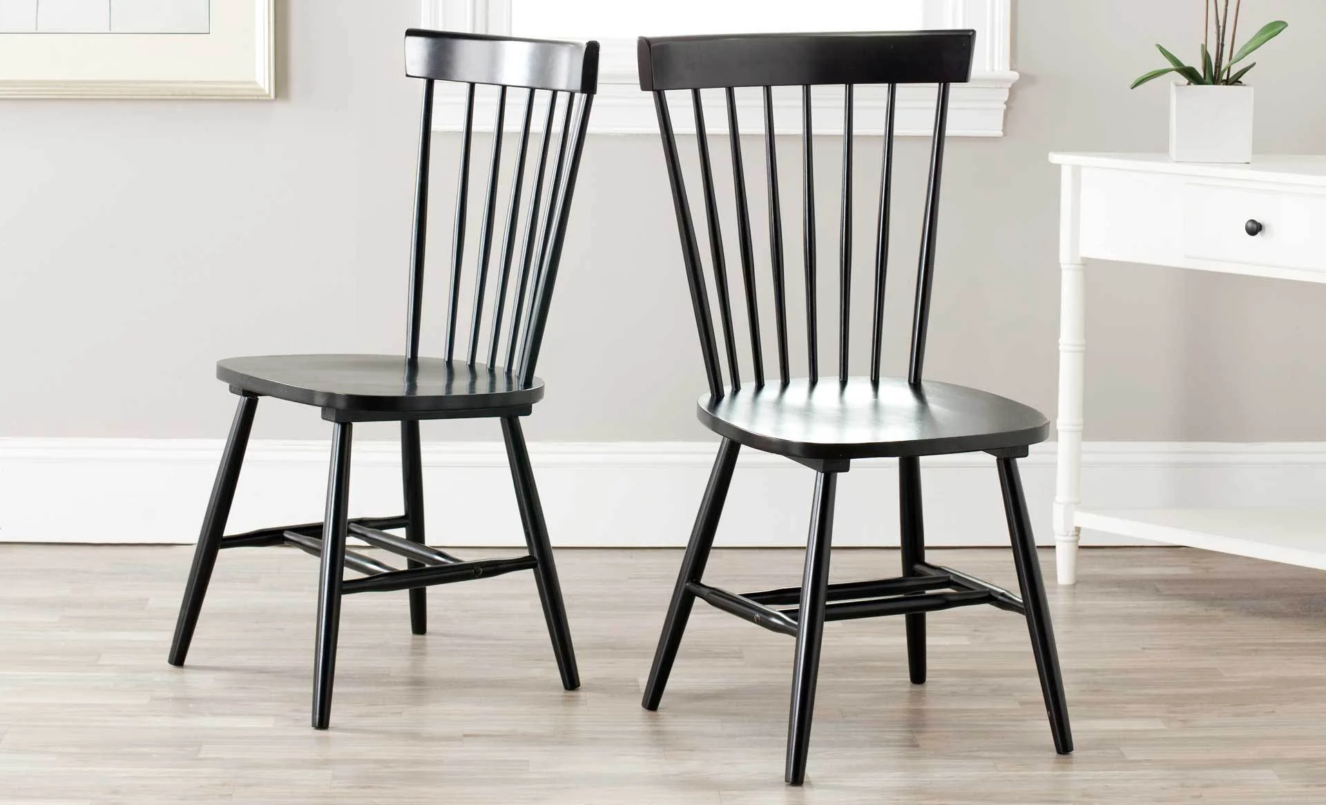 Paula Spindle Dining Chair Black (Set of 2) - Image 8