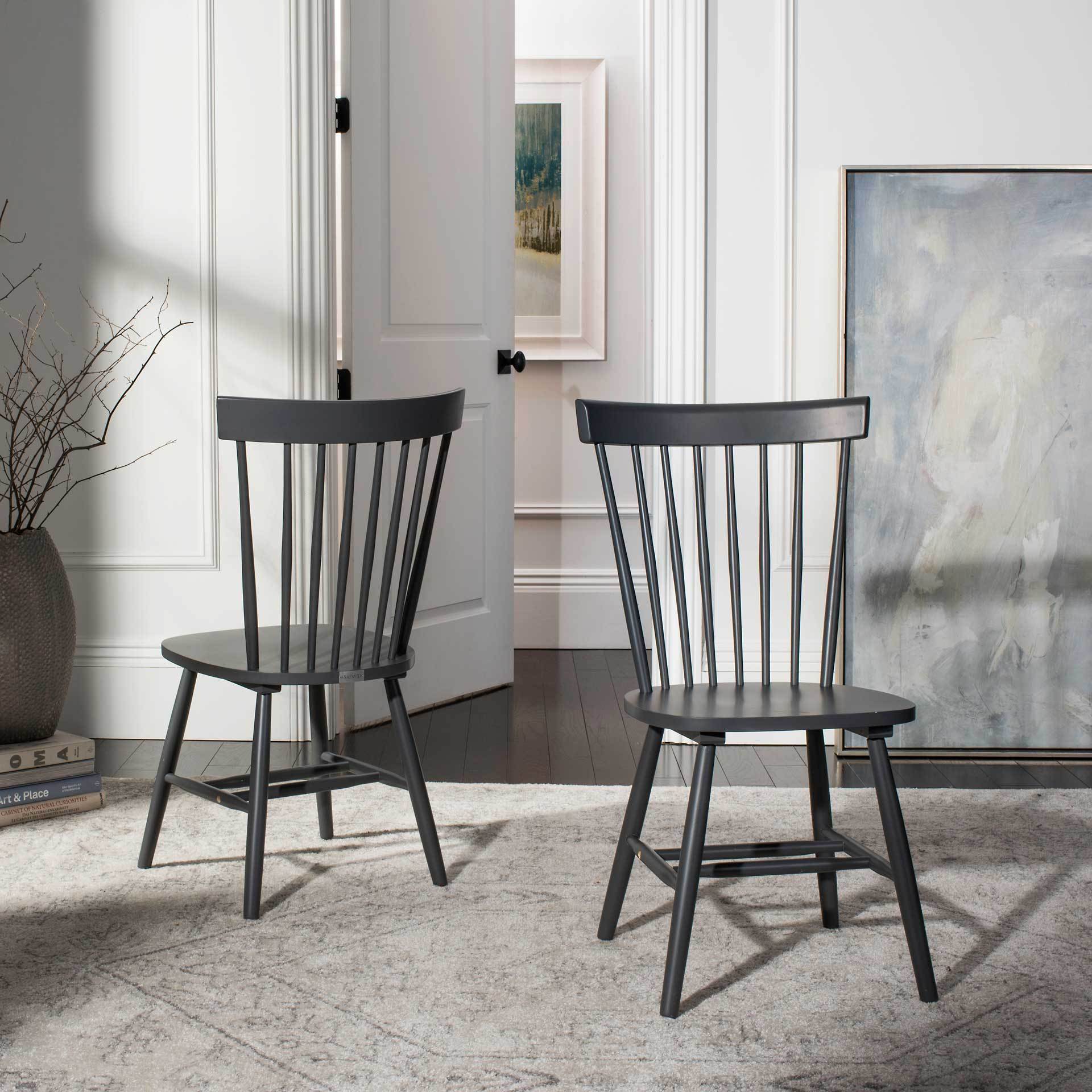 Paula Spindle Dining Chair Charcoal Gray (Set of 2) - Image 5