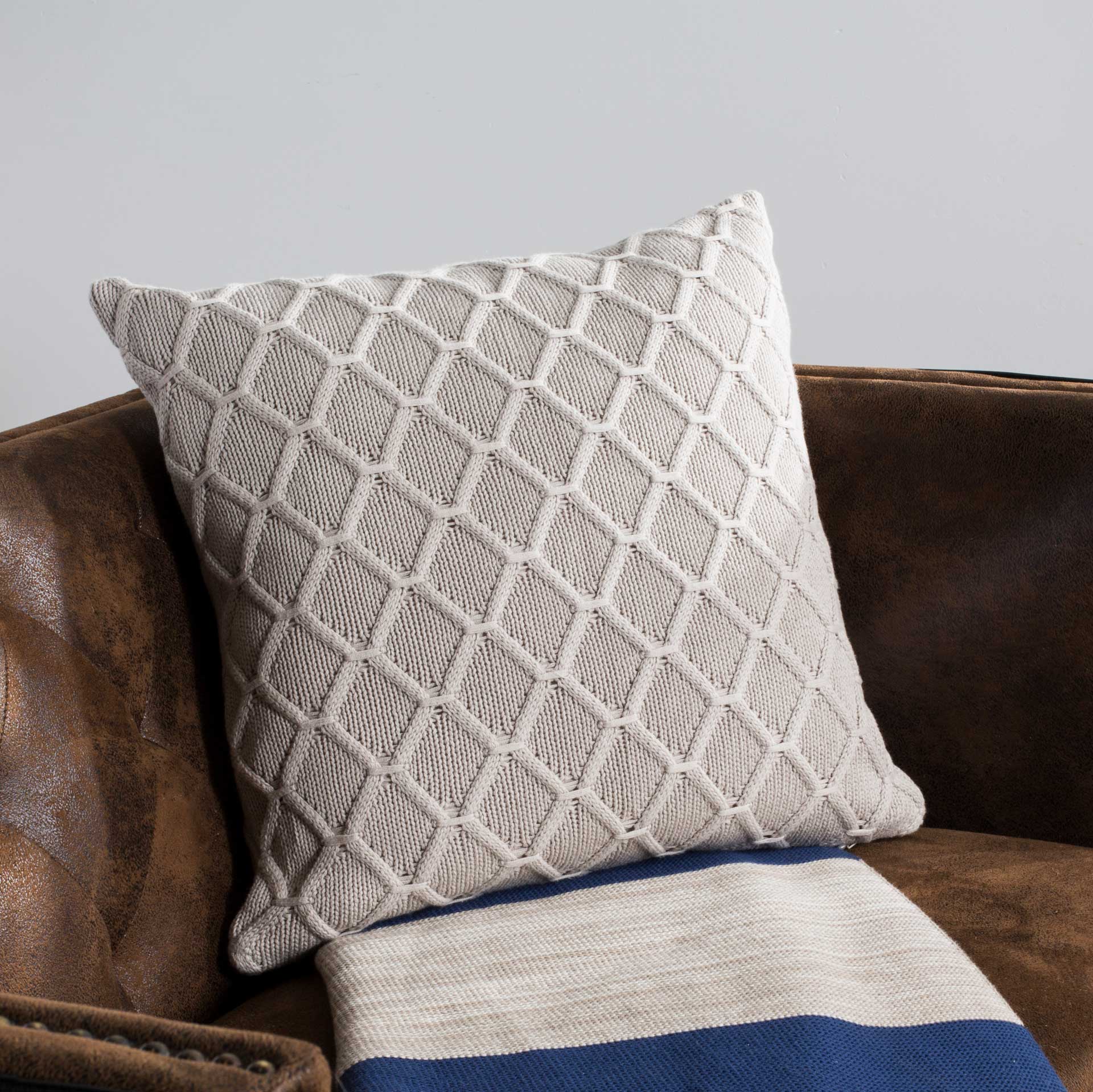 Peabody Knit Pillow Palewisper - Image 2