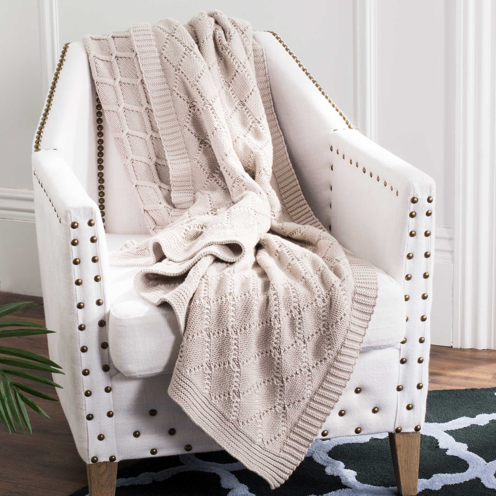 Peabody Knit Throw Palewisper - Image 2