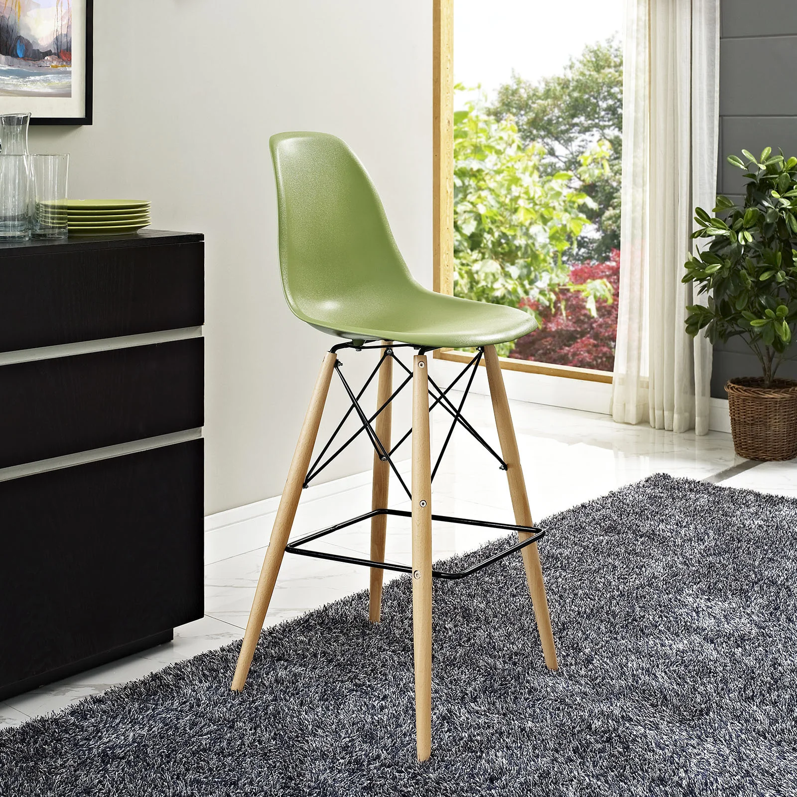Peace Bar Stool Light Green - Image 4