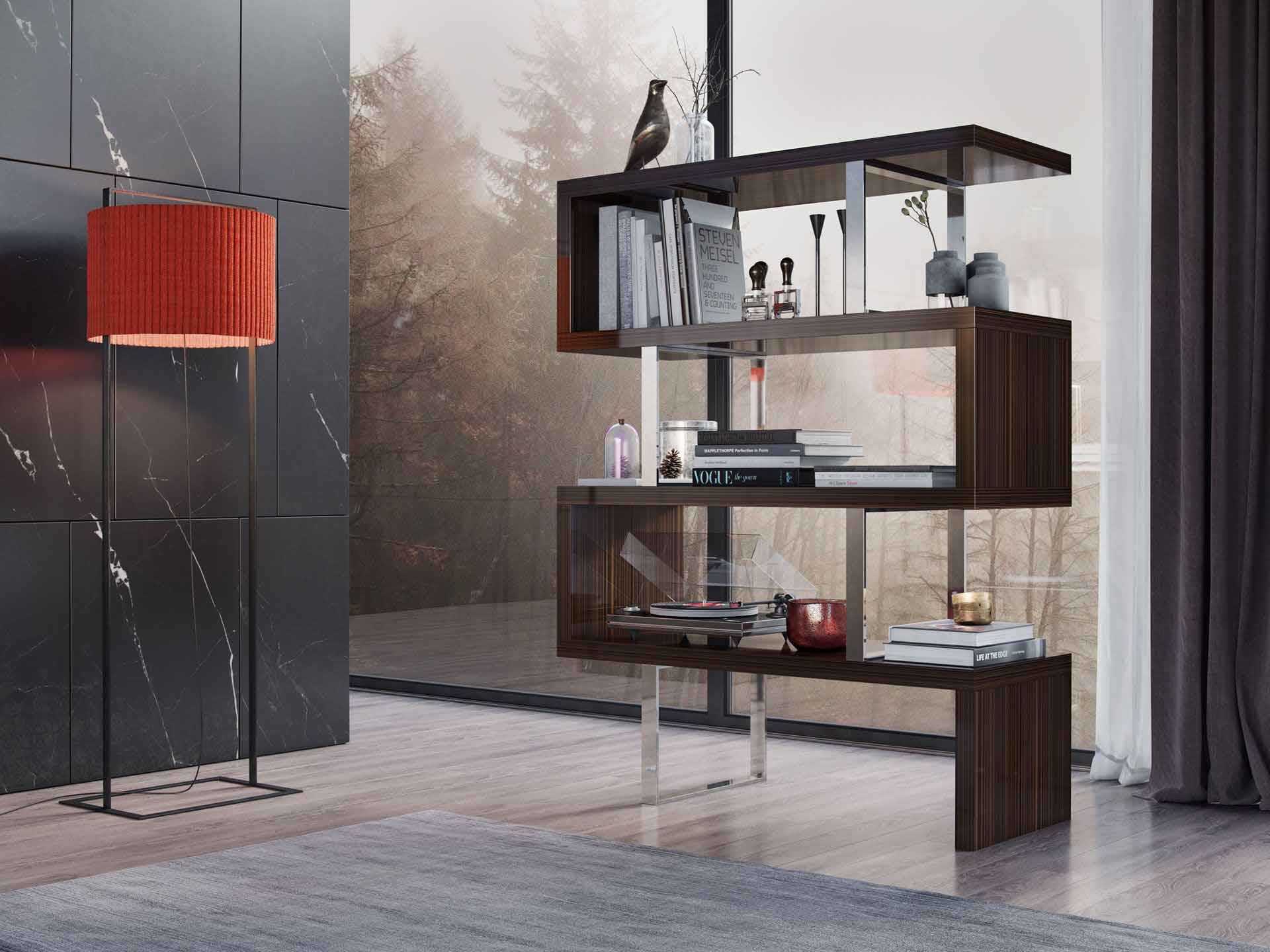 Pearl Bookcase Cathedral Ebony Lacquer - Image 2