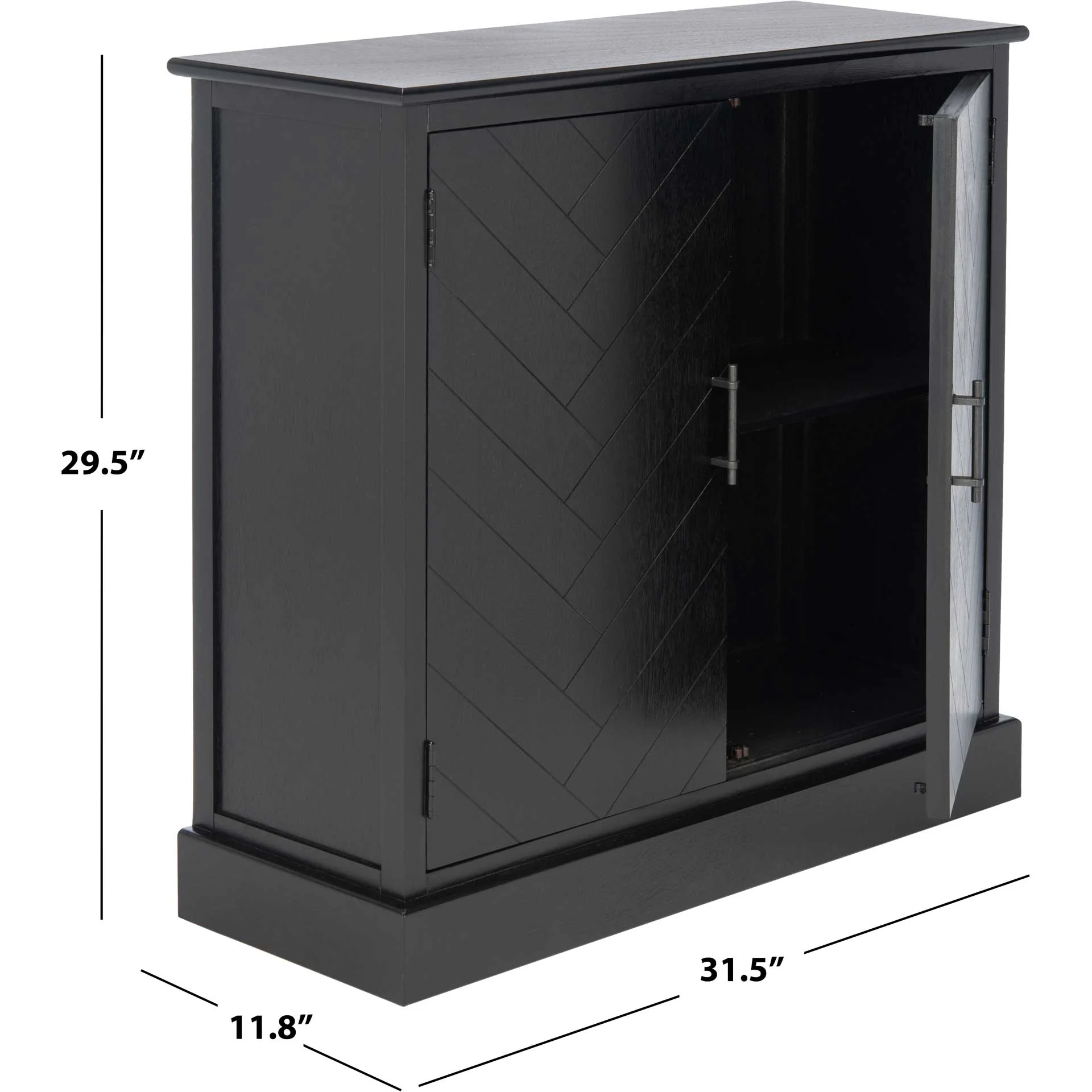 Pebbles 2 Door Sideboard Black - Image 9