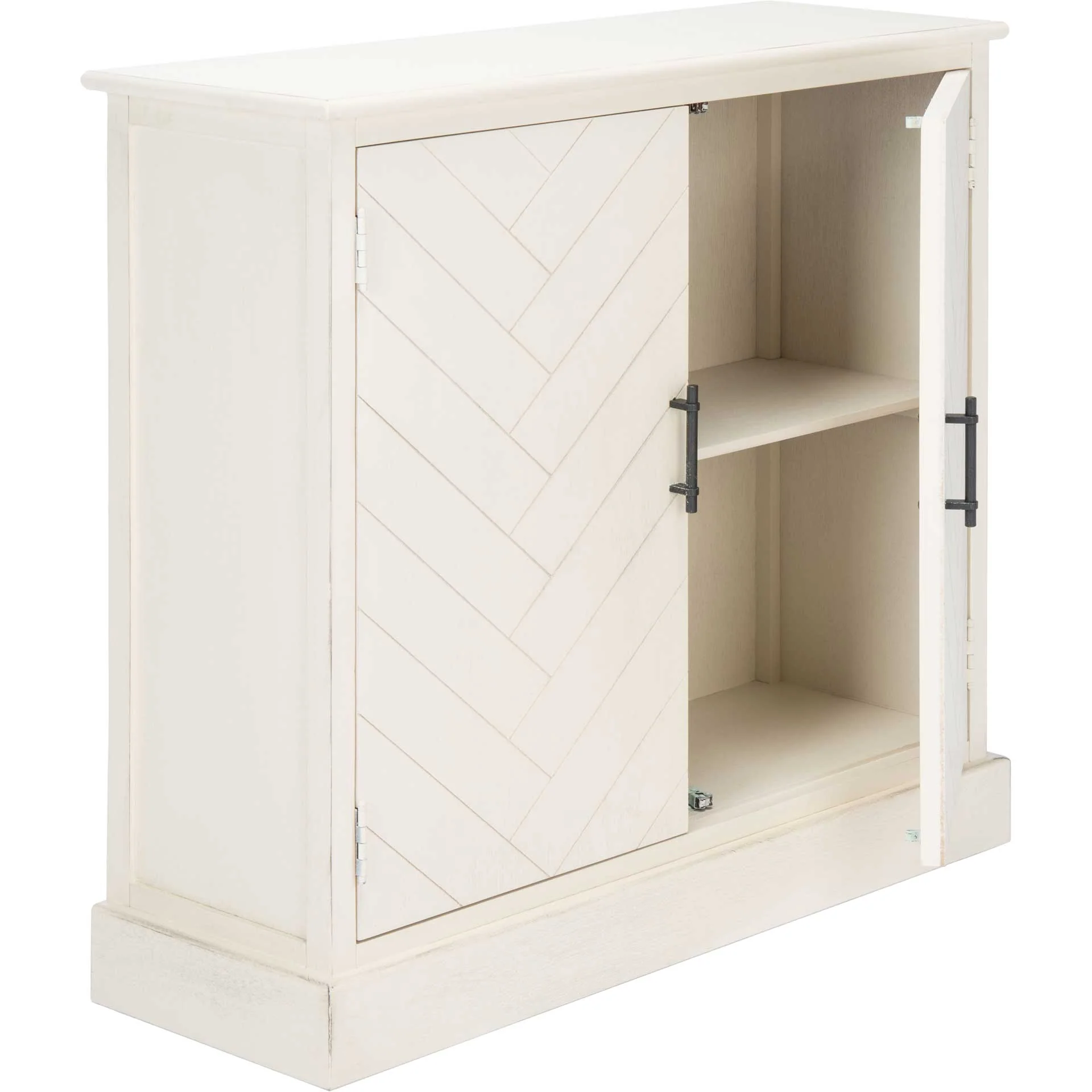 Pebbles 2 Door Sideboard Distressed White - Image 2