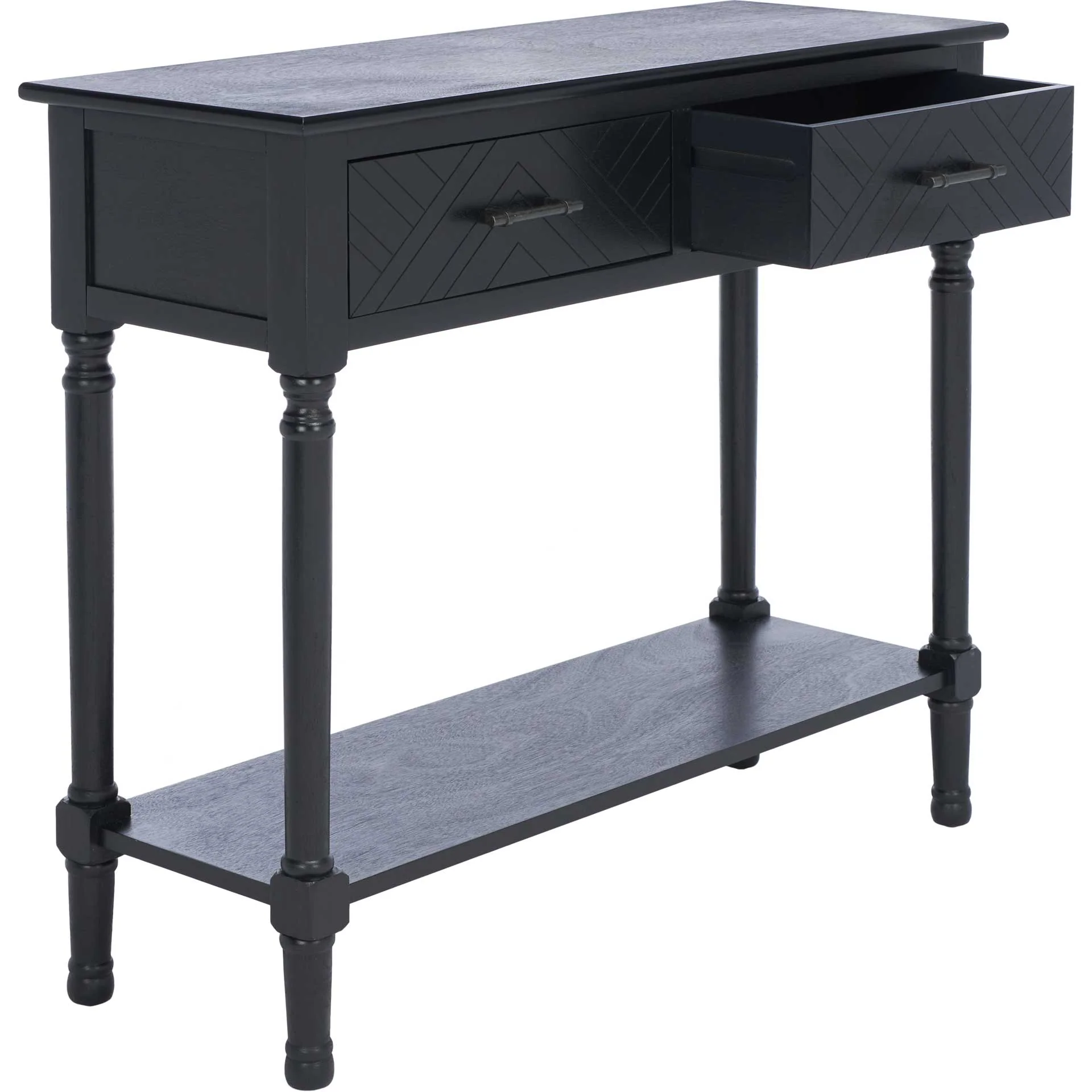 Pebbles 3 Drawer Console Table Black - Image 2