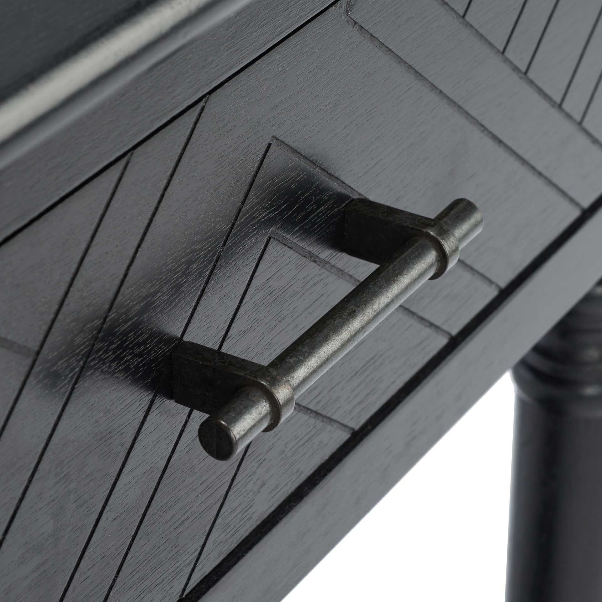 Pebbles 3 Drawer Console Table Black - Image 6