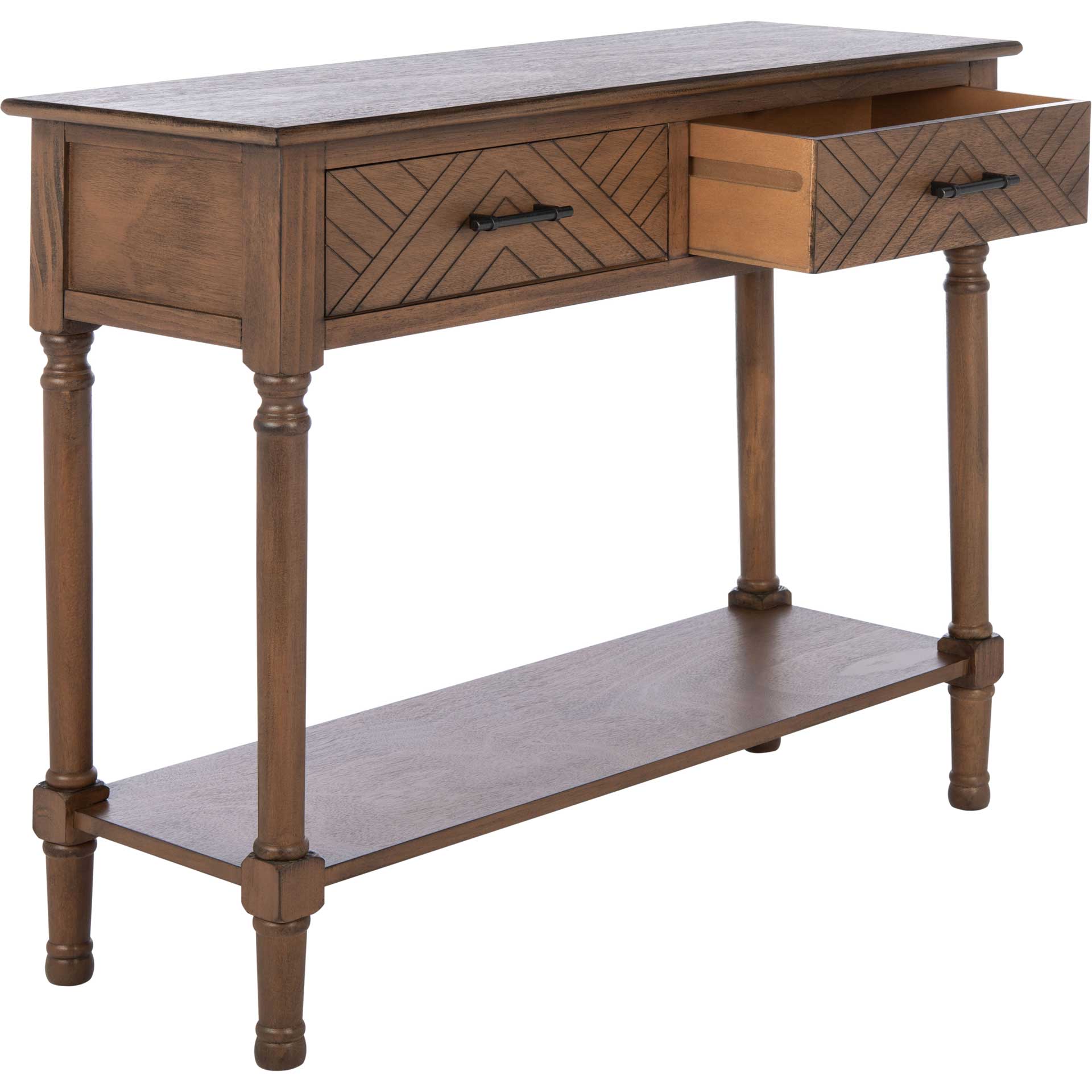 Pebbles 2 Drawer Console Table Brown - Image 3