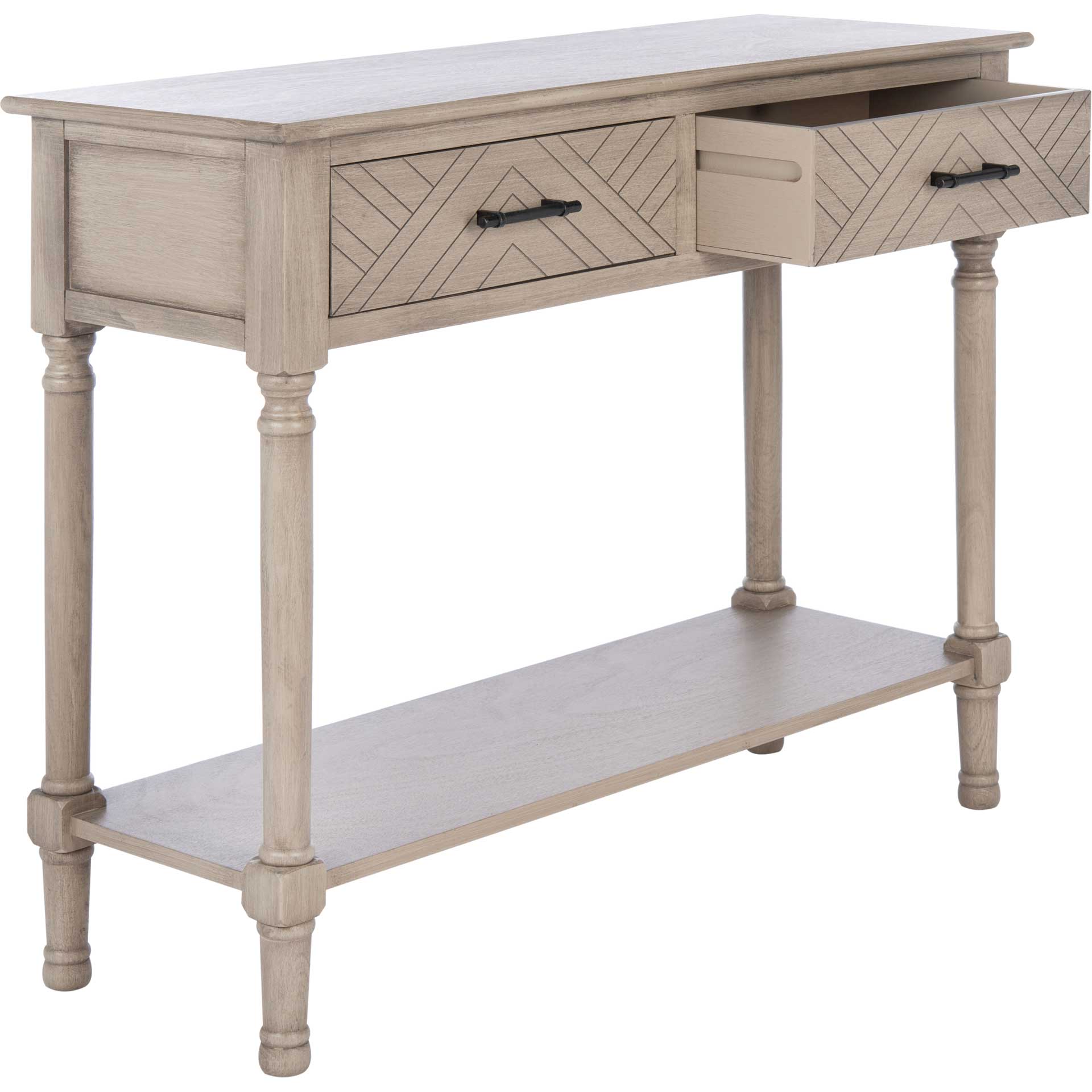 Pebbles 2 Drawer Console Table Greige - Image 2