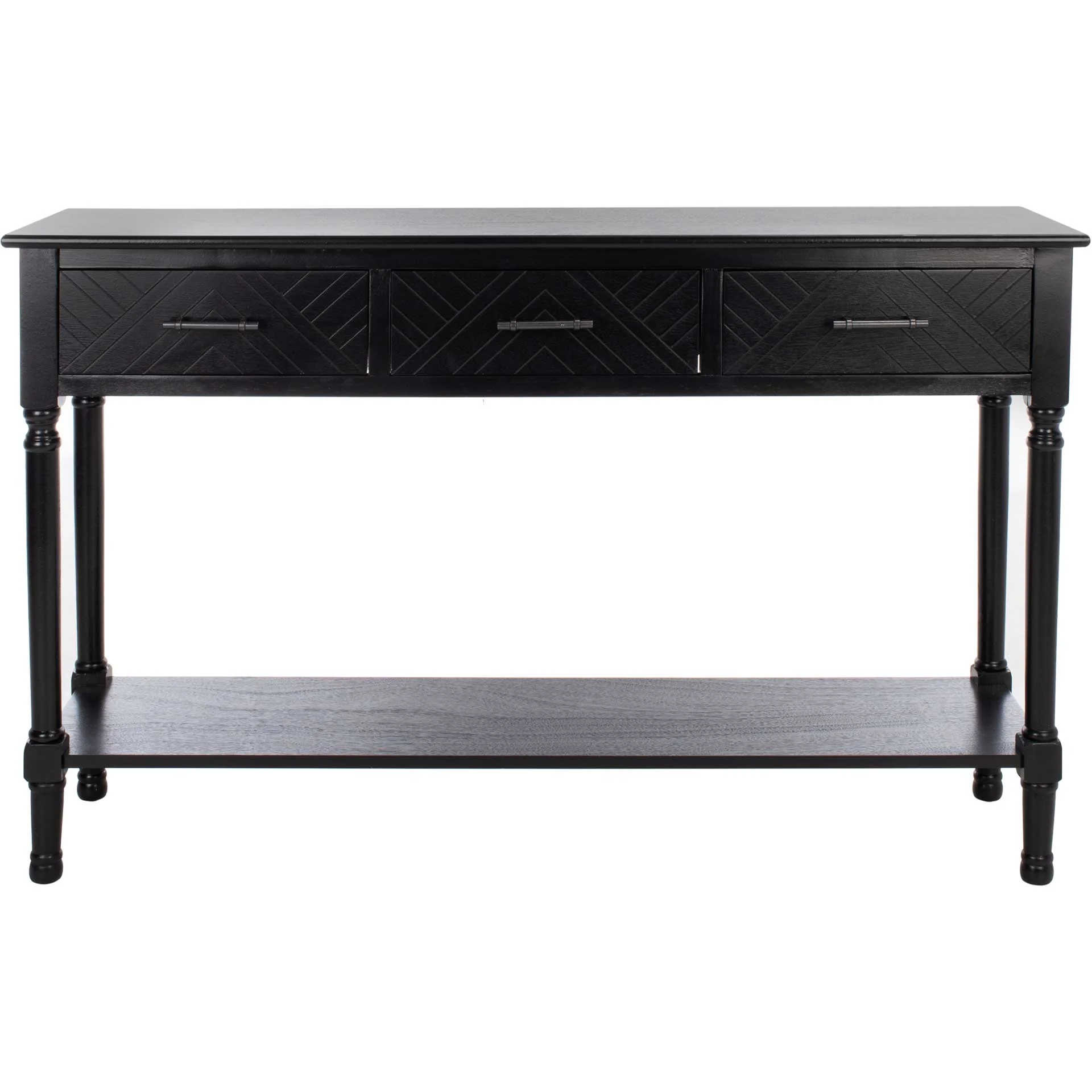 Pebbles 3 Drawer Console Table Black - Image 3