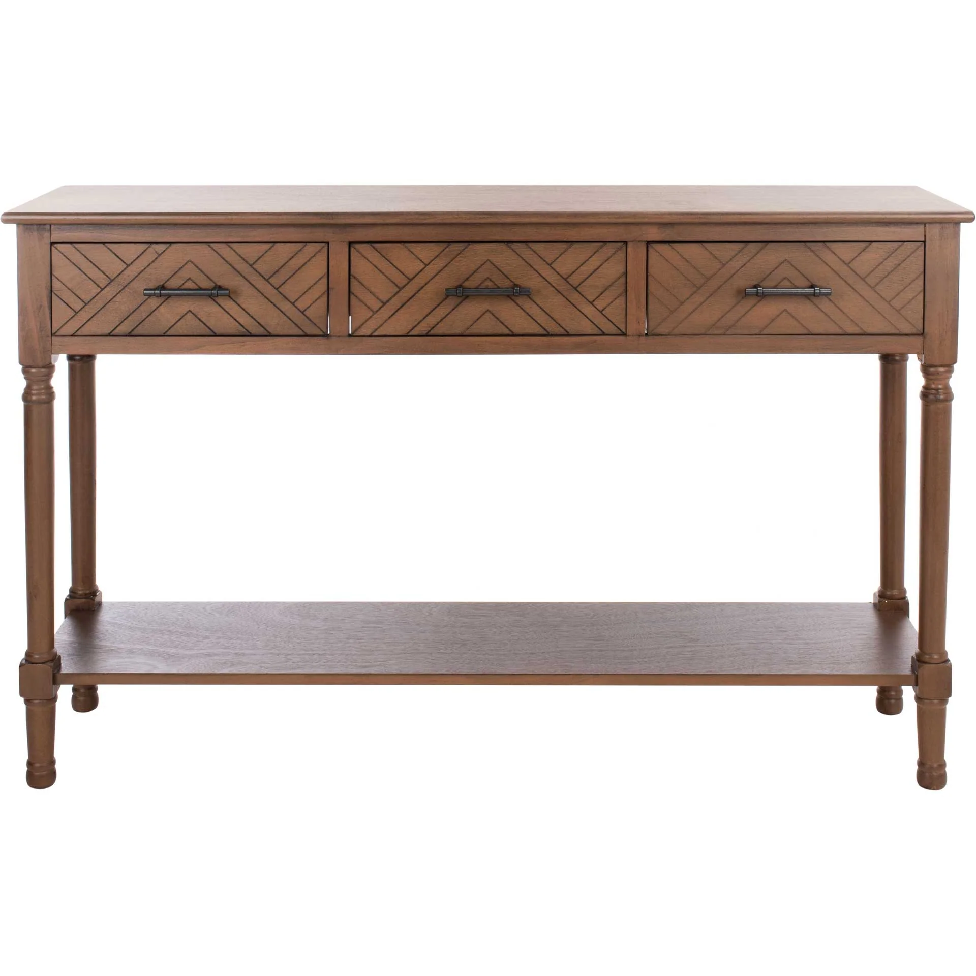 Pebbles 3 Drawer Console Table Brown - Image 2