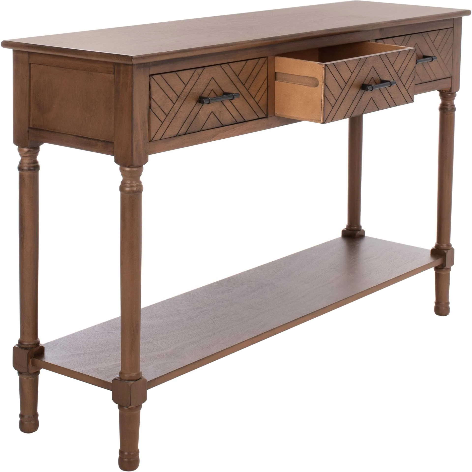 Pebbles 3 Drawer Console Table Brown - Image 5