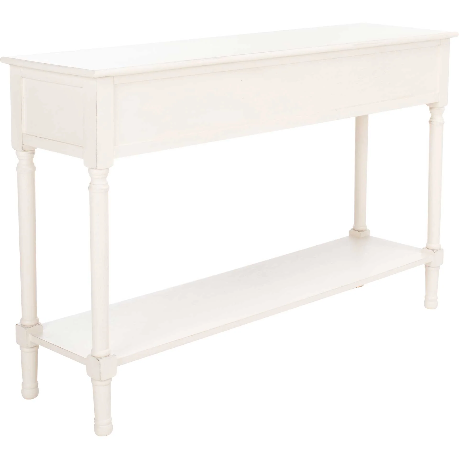 Pebbles 3 Drawer Console Table Distressed White - Image 4