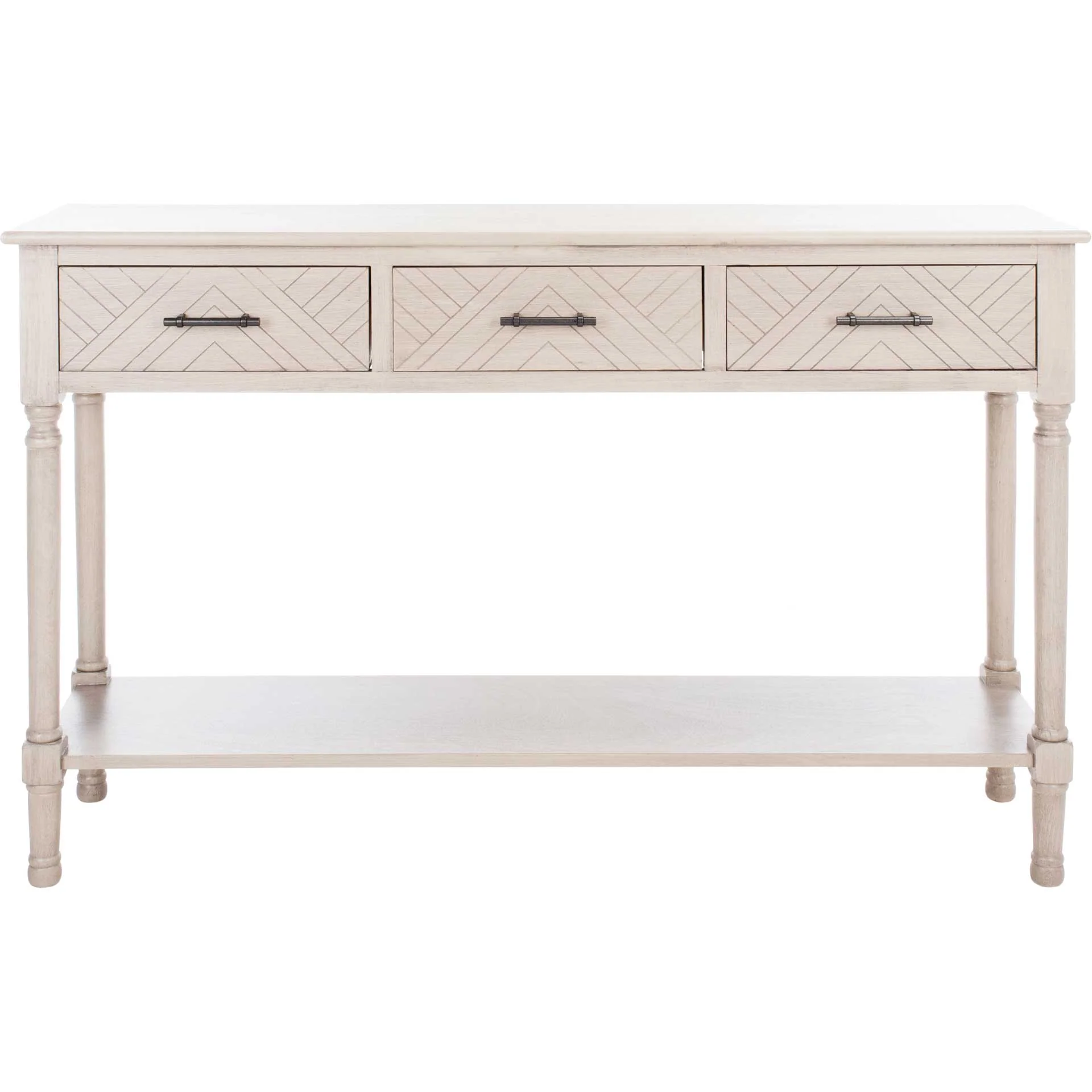 Pebbles 3 Drawer Console Table Greige - Image 2