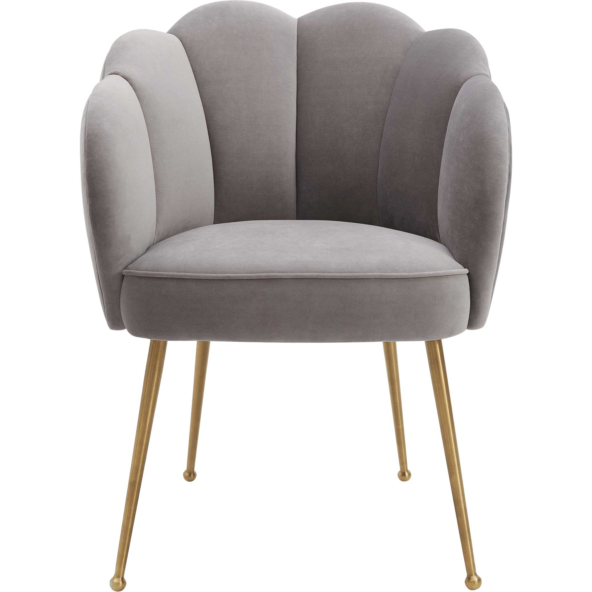 Pebbles Velvet Dining Chair Gray - Image 2